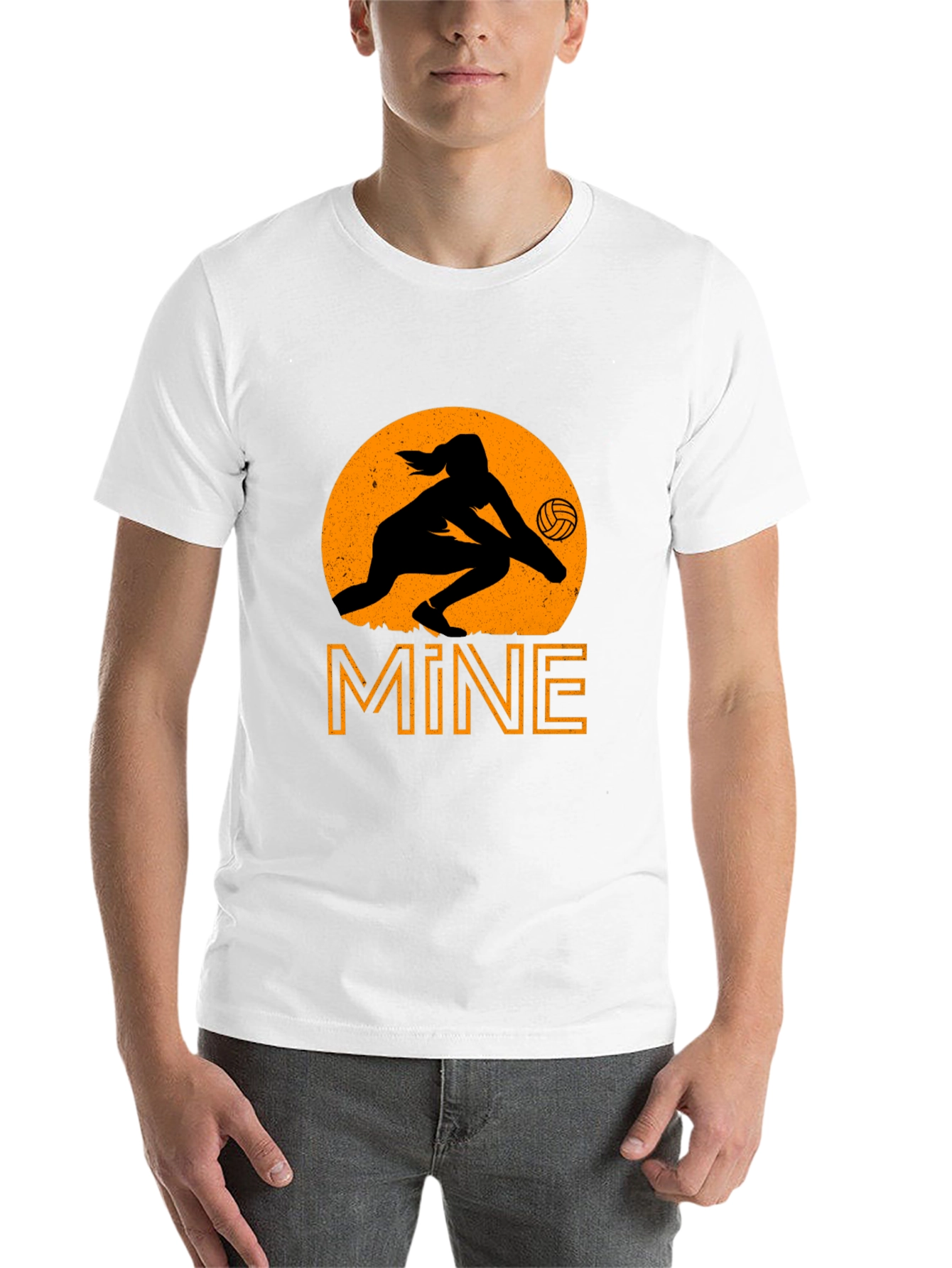 Volleyball Mine T-Shirt - Black Graphic Tee - 14