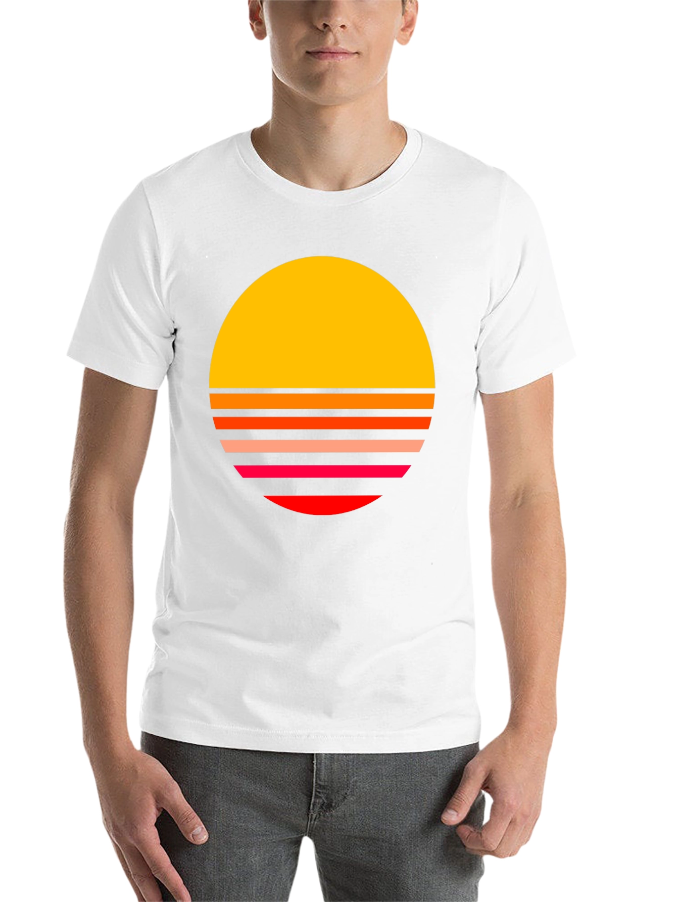 Black Retro Sunset T-Shirt - Vintage Style Graphic Tee view 14
