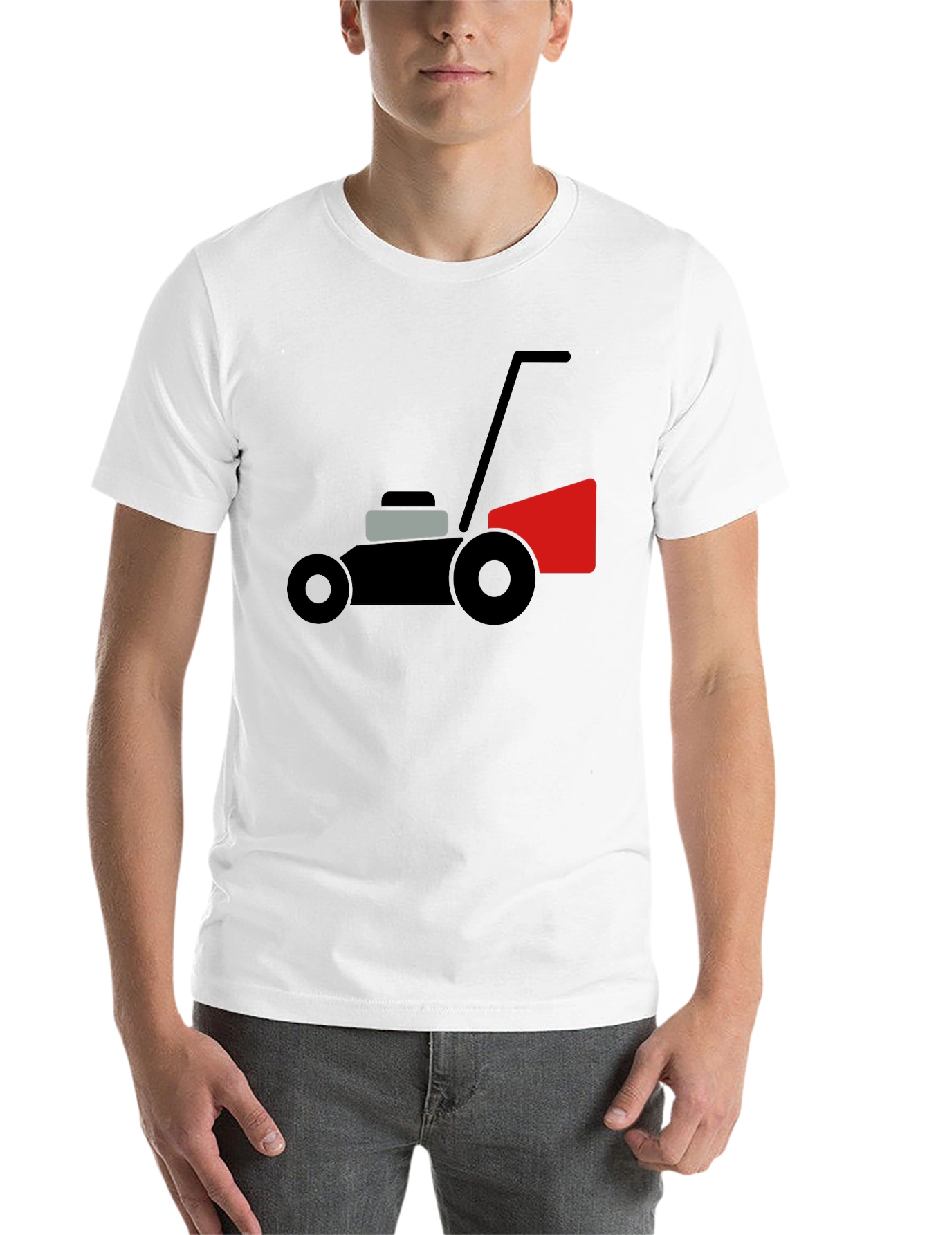 Black Lawn Mower Graphic Tee - Black Cotton Comfort view 14