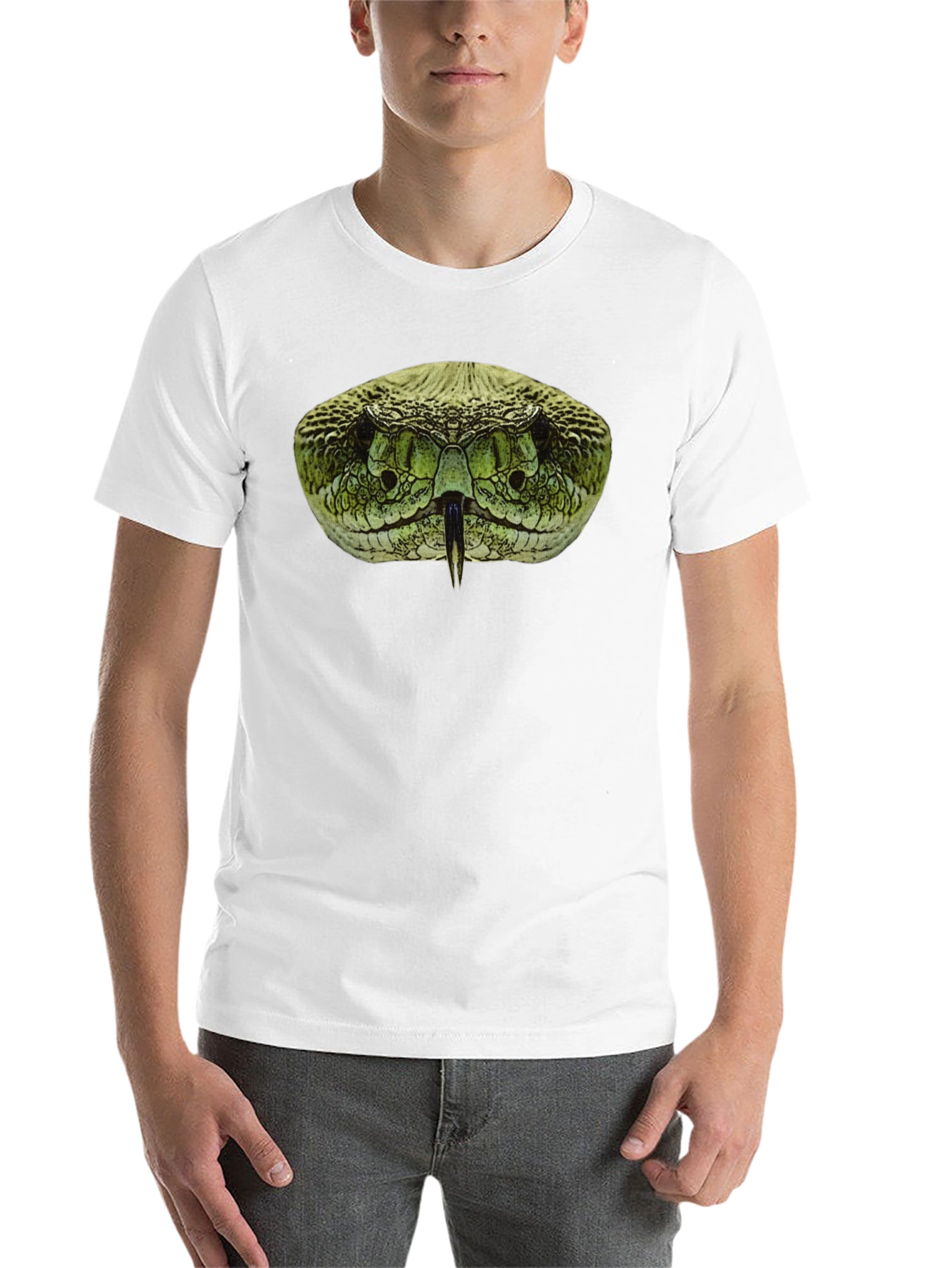 Black Rattlesnake T-Shirt - Bold Snake Head Graphic Tee view 14