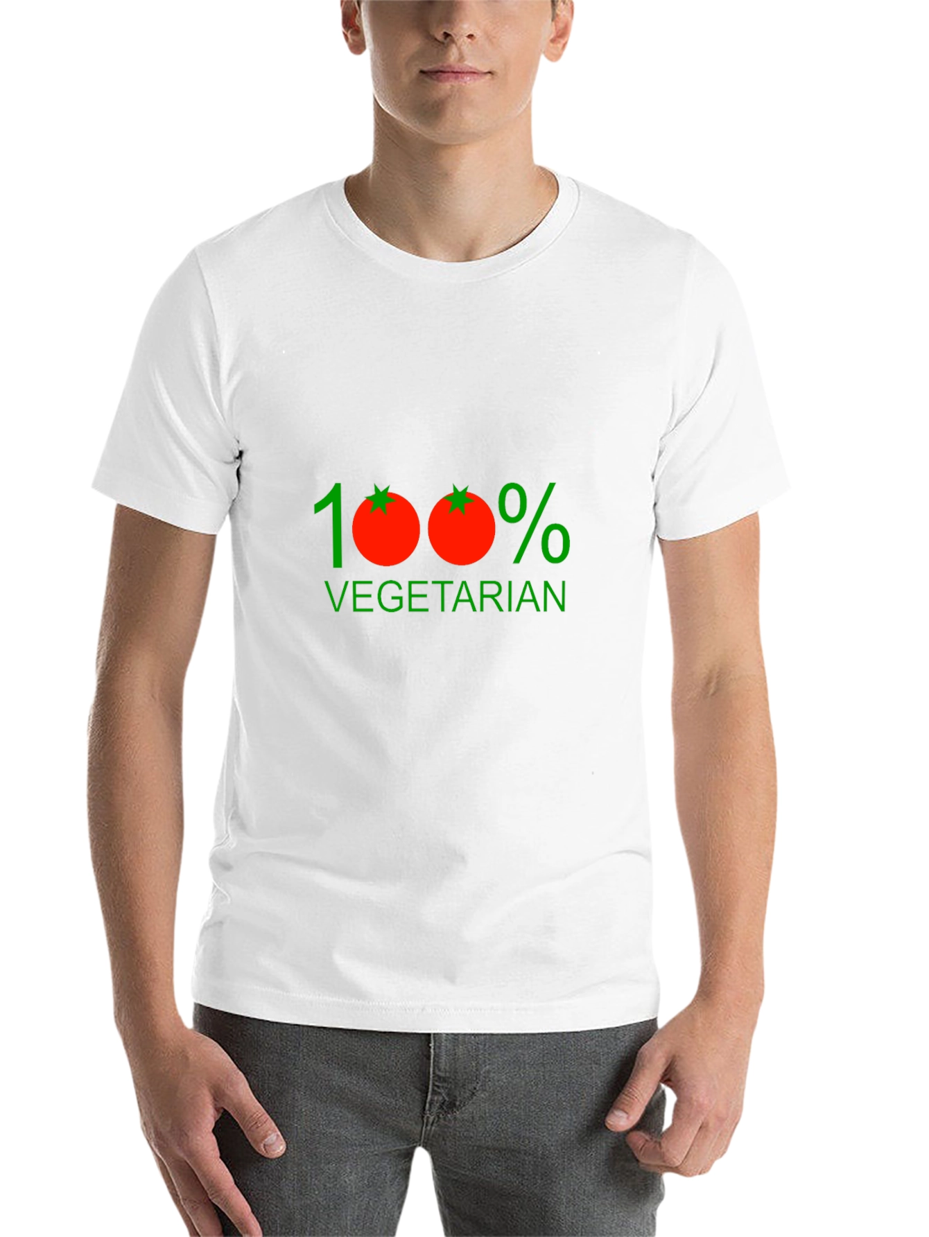 100% Vegetarian Graphic Tee - Black - 14