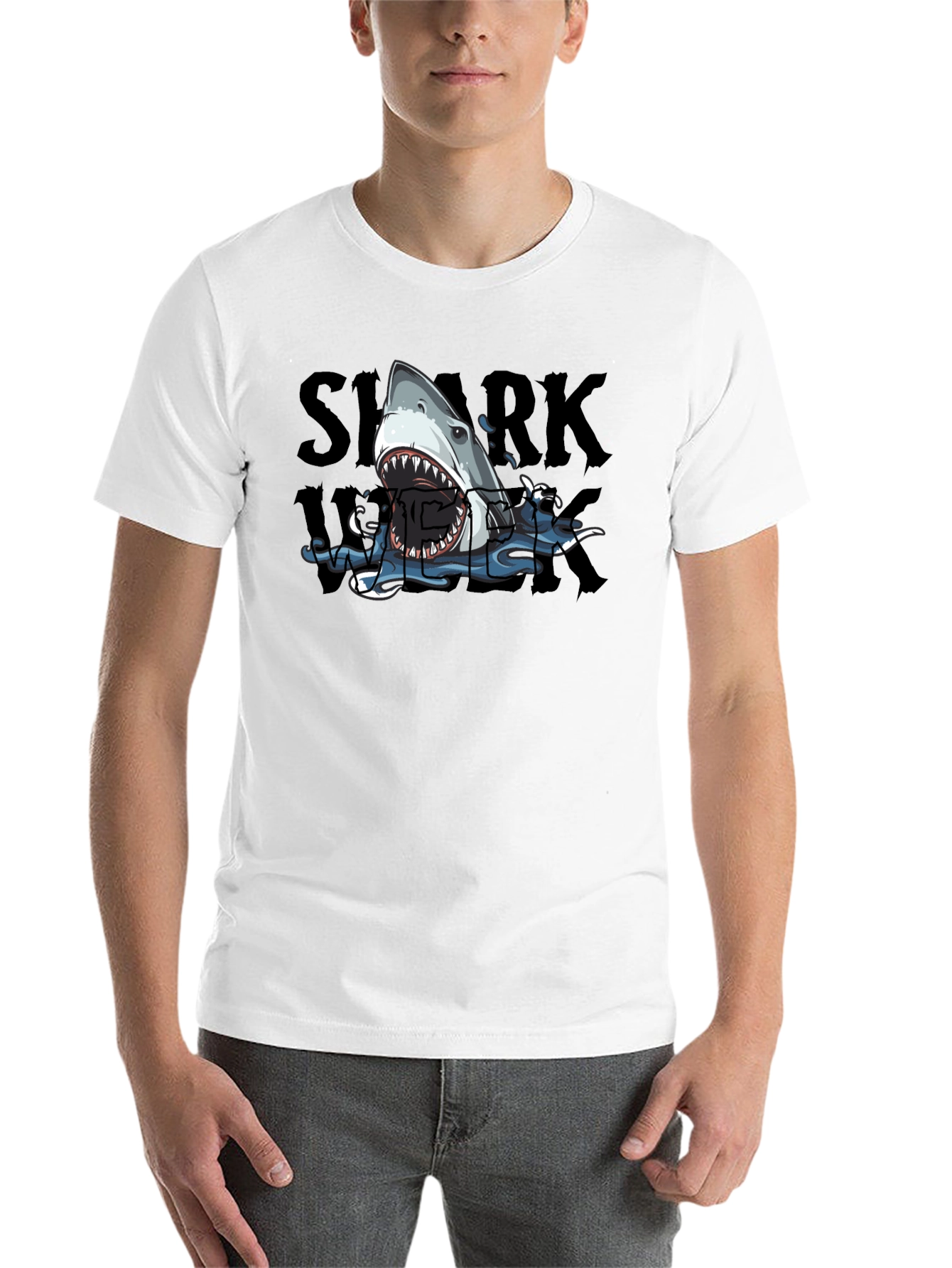 Black Shark Week Graphic Print Tee view 14