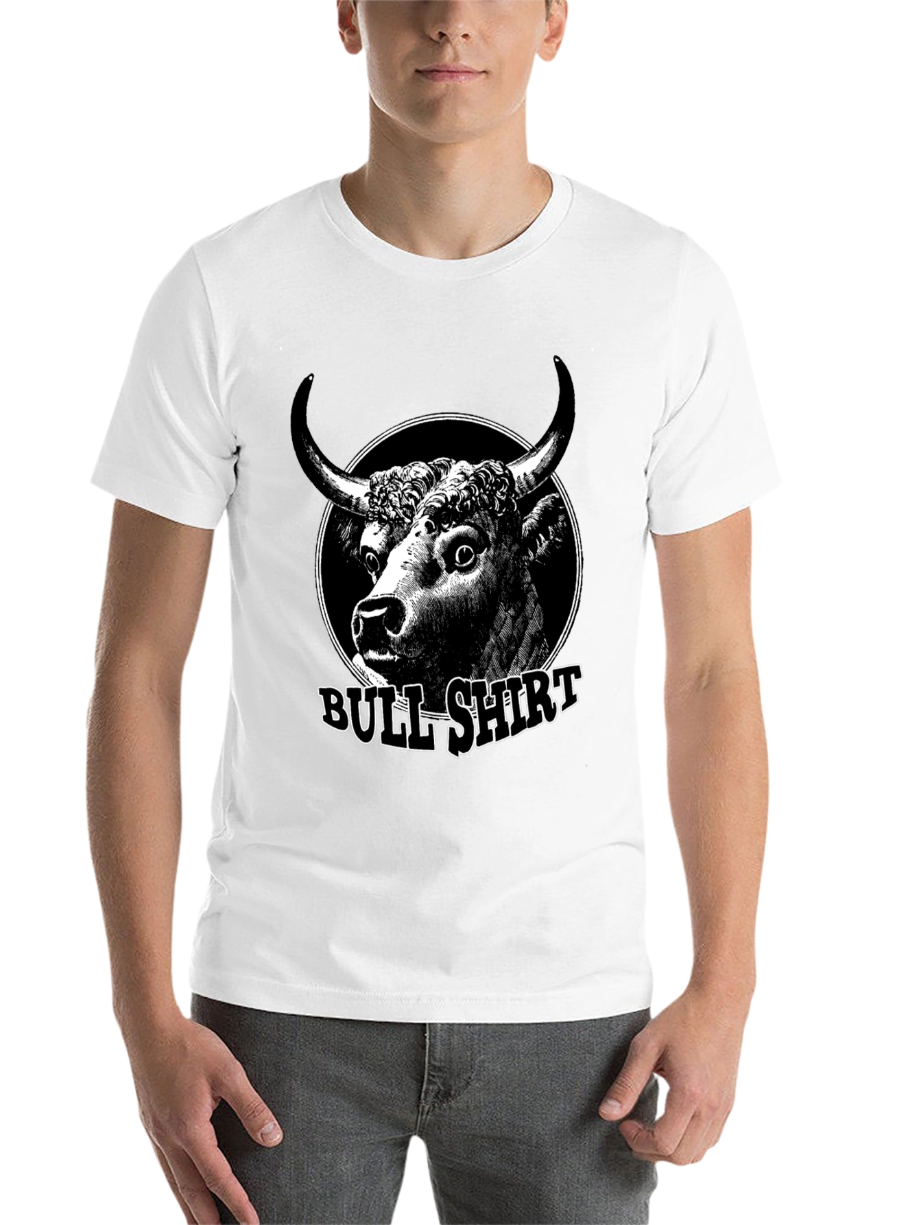 Black Bull Shirt Graphic Tee - Mens Black Cotton T-Shirt view 14