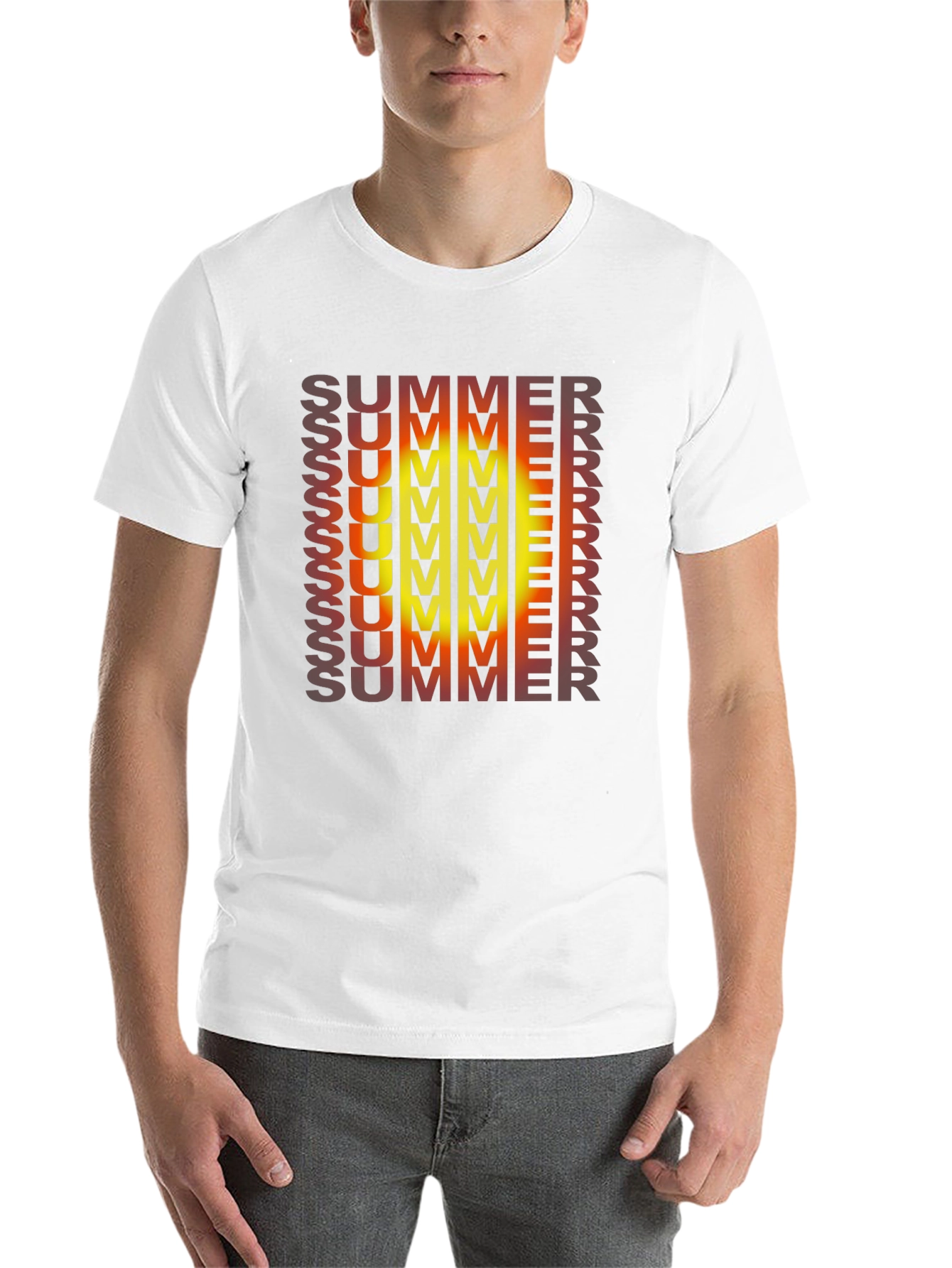 Black Summer Gradient Graphic Tee view 14