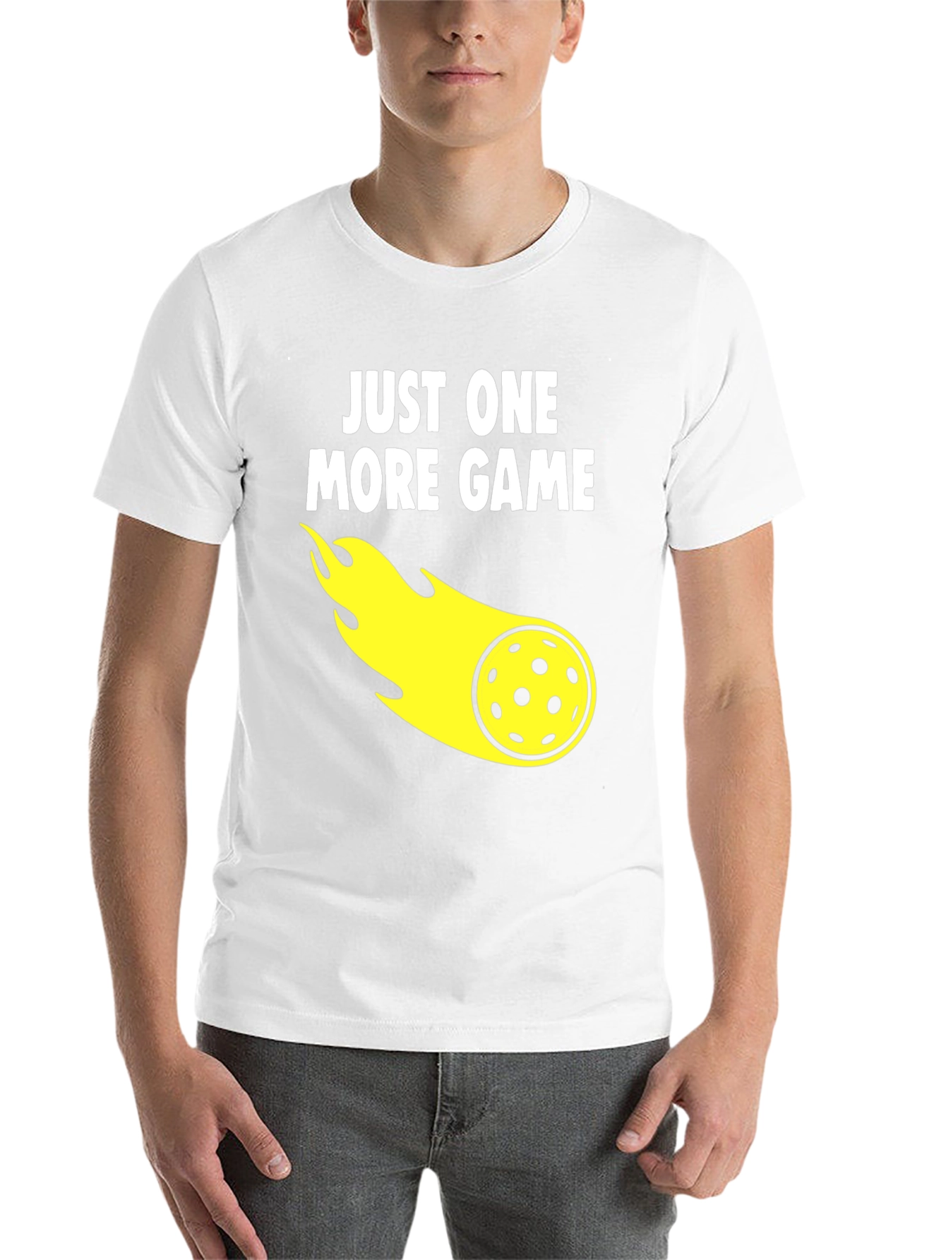 Black Just One More Game Pickleball T-Shirt view 14