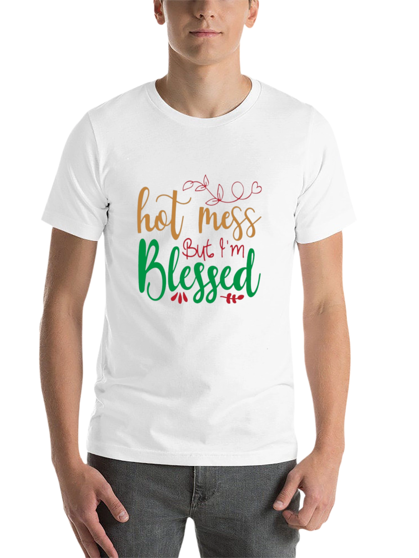 Black Hot Mess But I'm Blessed T-Shirt view 14
