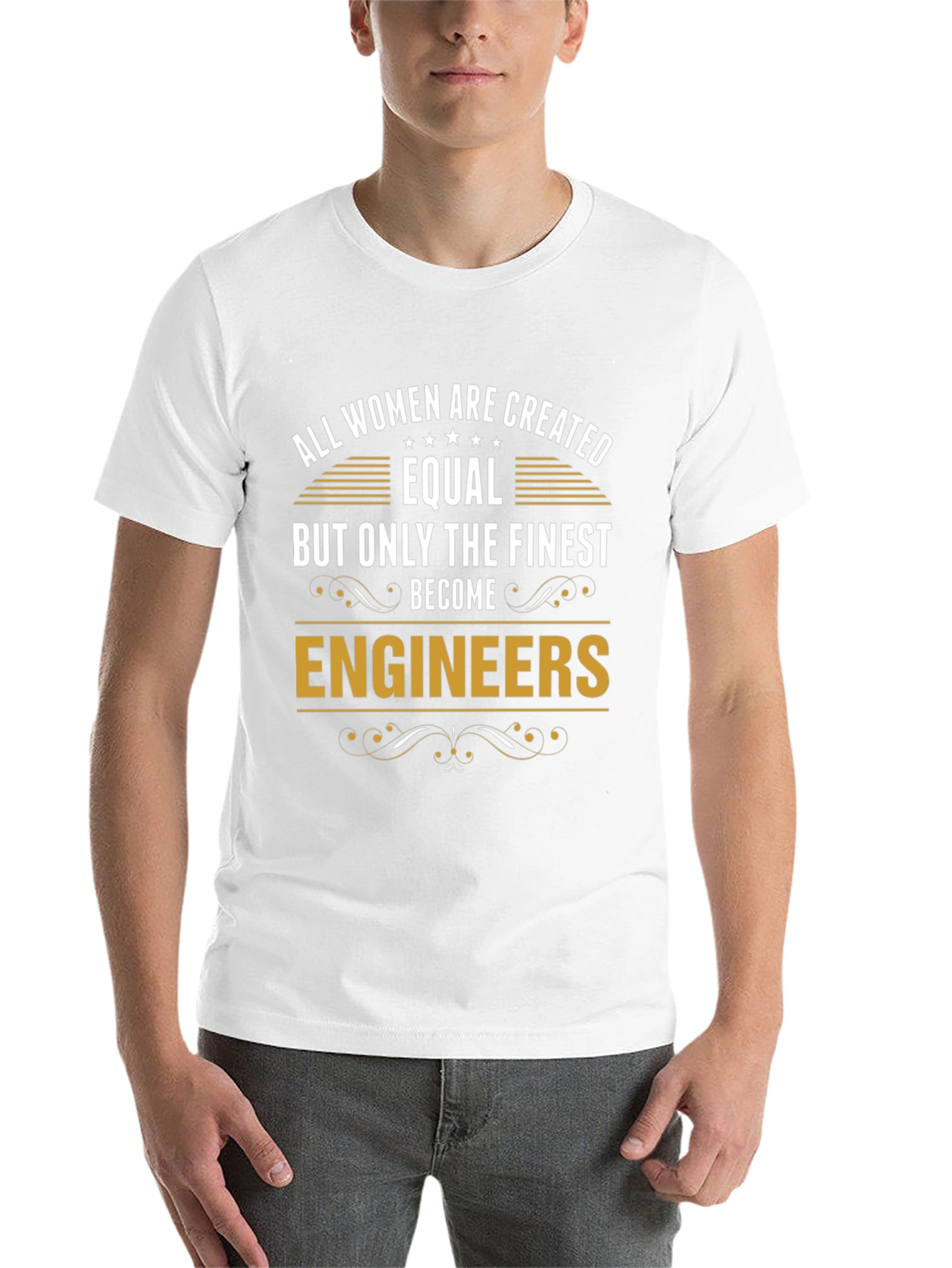 Black All Women Are Created Equal Engineer T-Shirt view 14