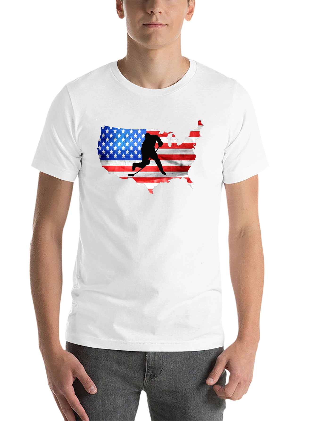 Black USA Hockey Silhouette Tee view 14