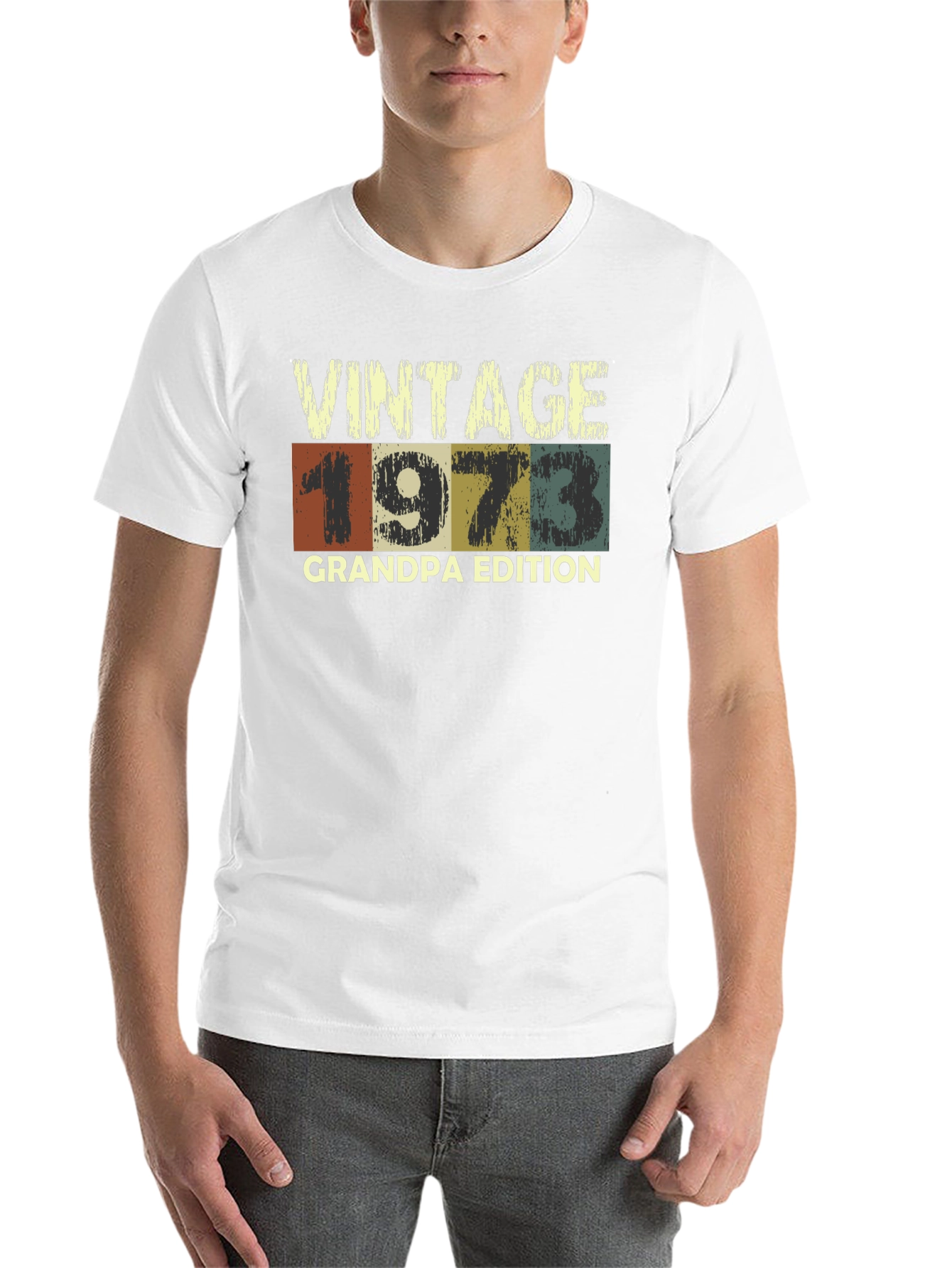 Black Vintage 1973 Grandpa Edition Graphic T-Shirt view 14
