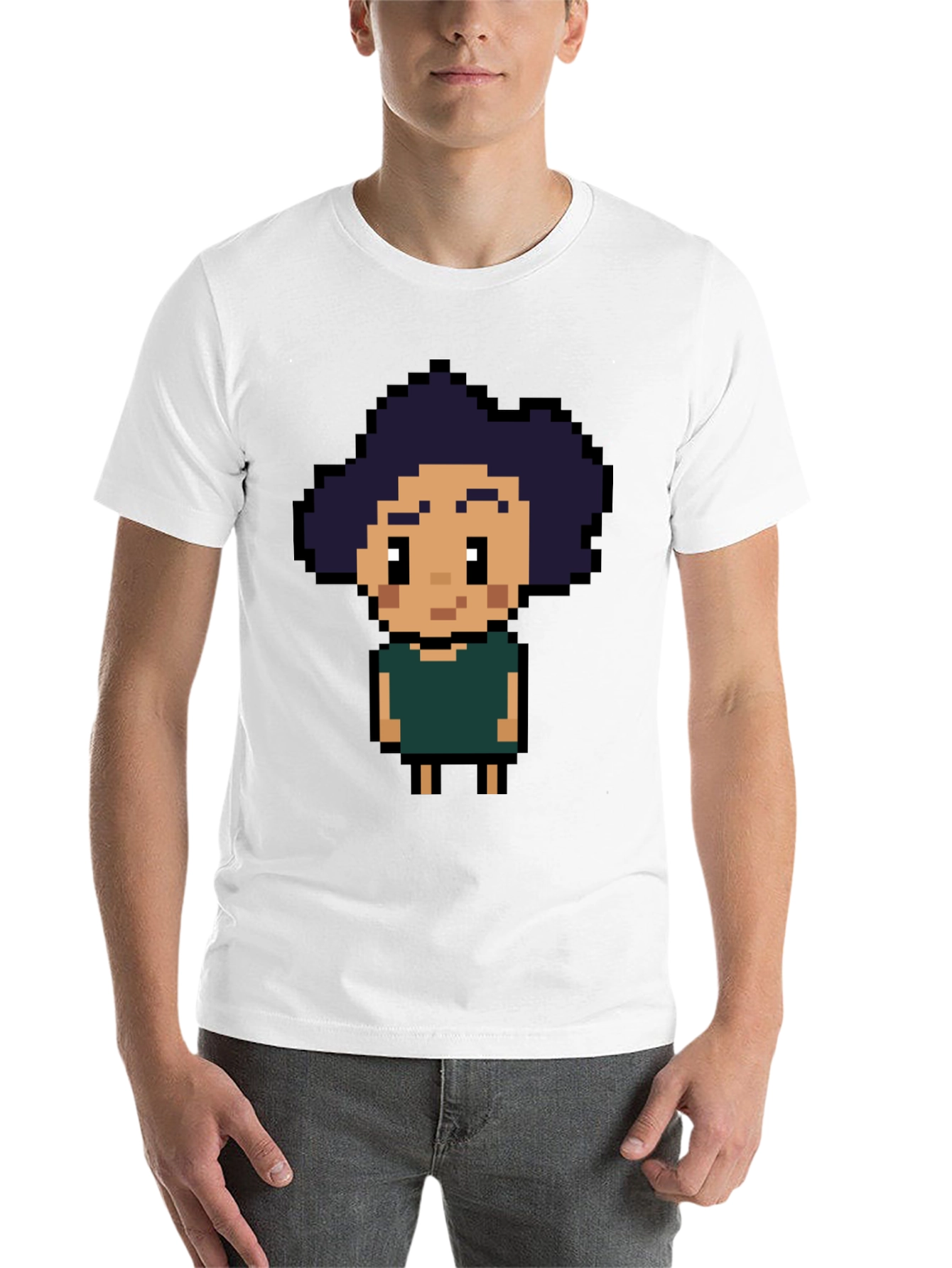 Black Pixel Art T-Shirt - Retro Gaming Style view 14