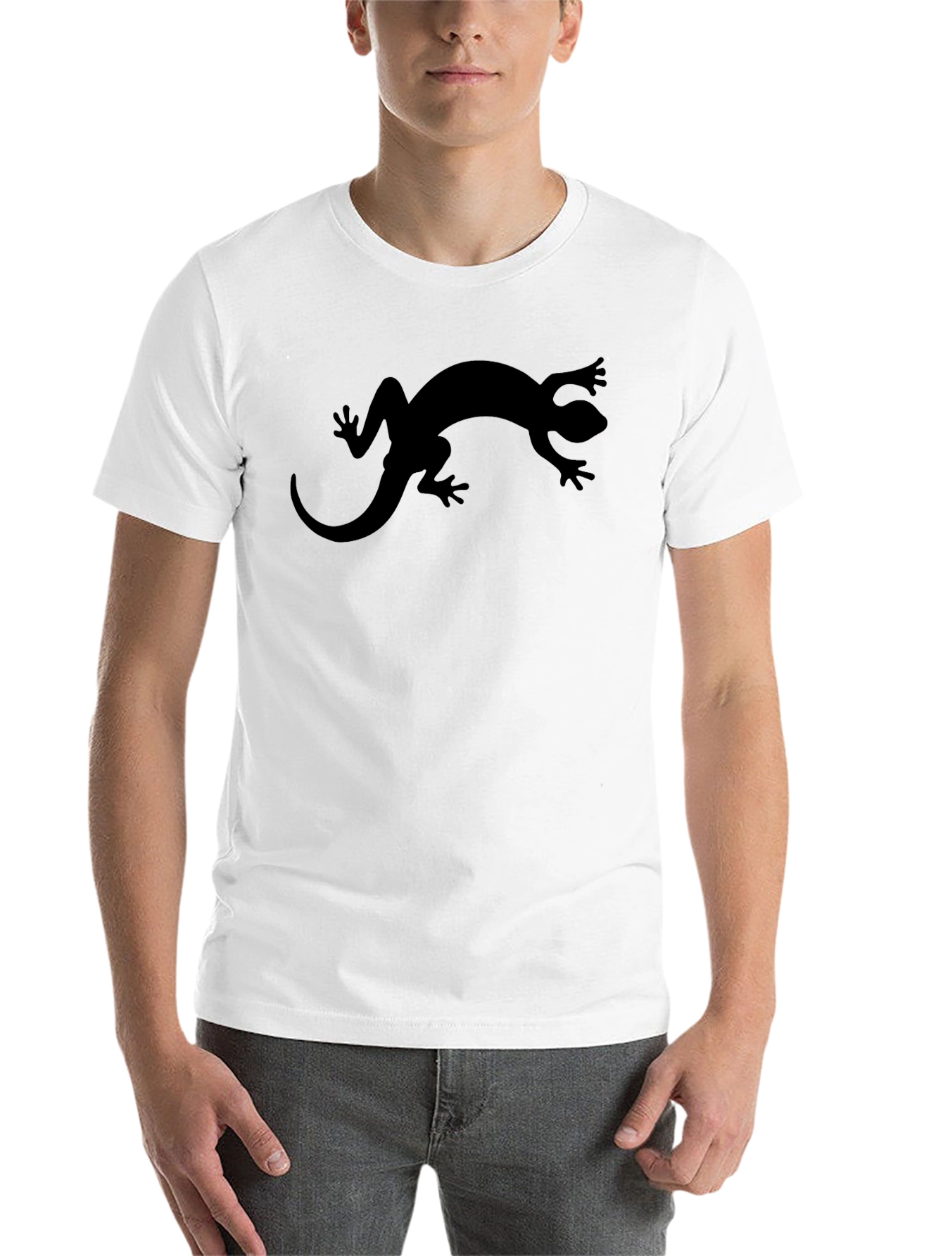 Black Black Lizard Graphic T-Shirt for Men view 14