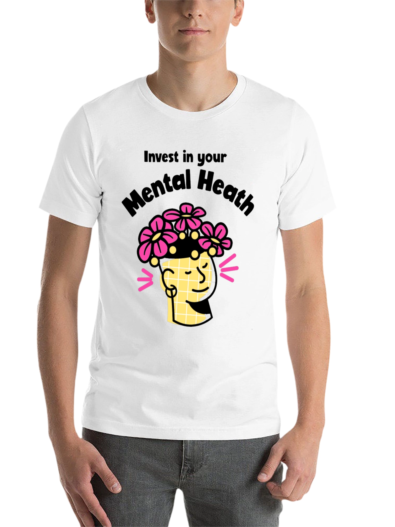 Black Invest in Your Mental Health T-Shirt view 14