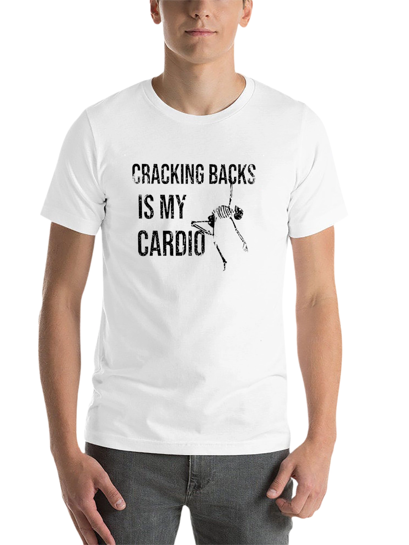 Black Cracking Backs Is My Cardio Black T-Shirt view 14
