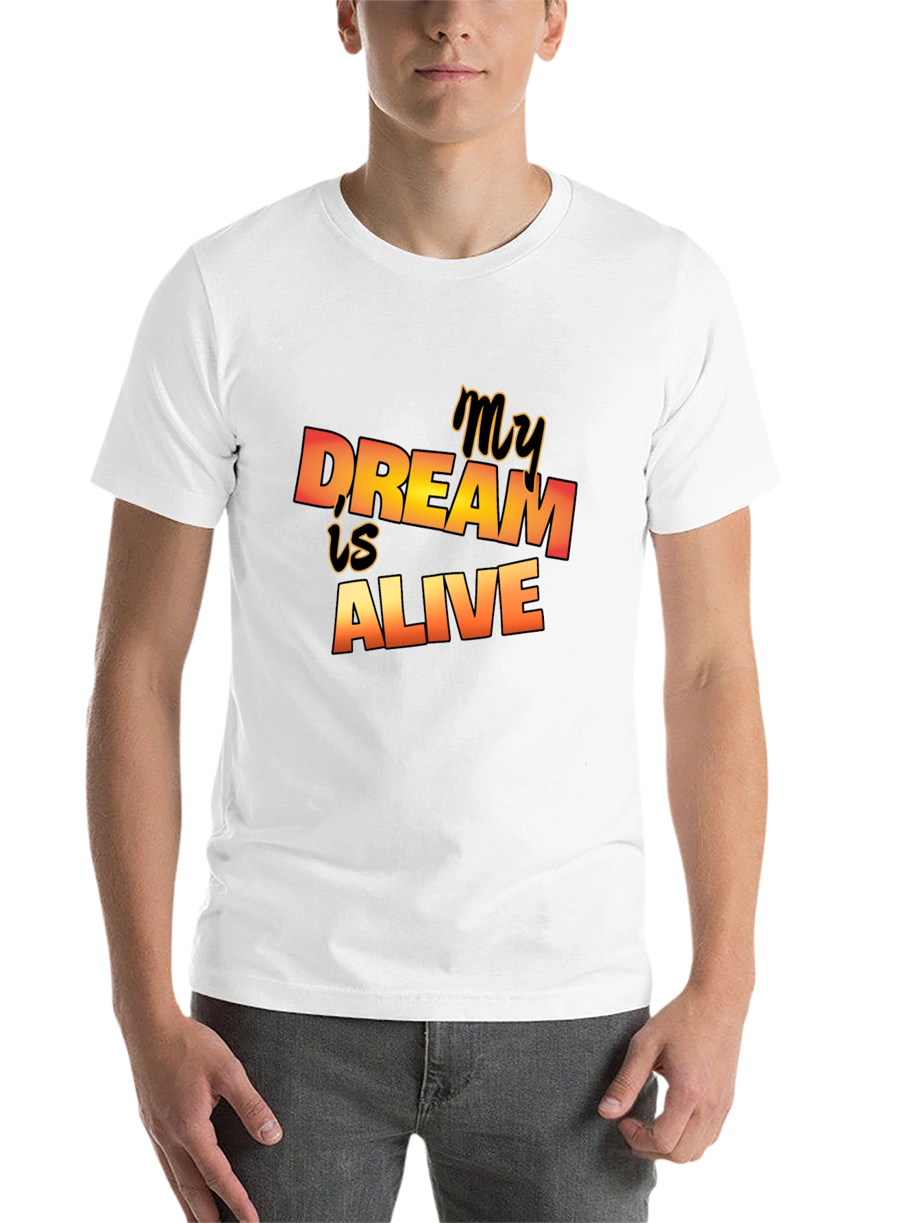 Black My Dream is Alive Graphic Tee - Stylish Black T-Shirt view 14