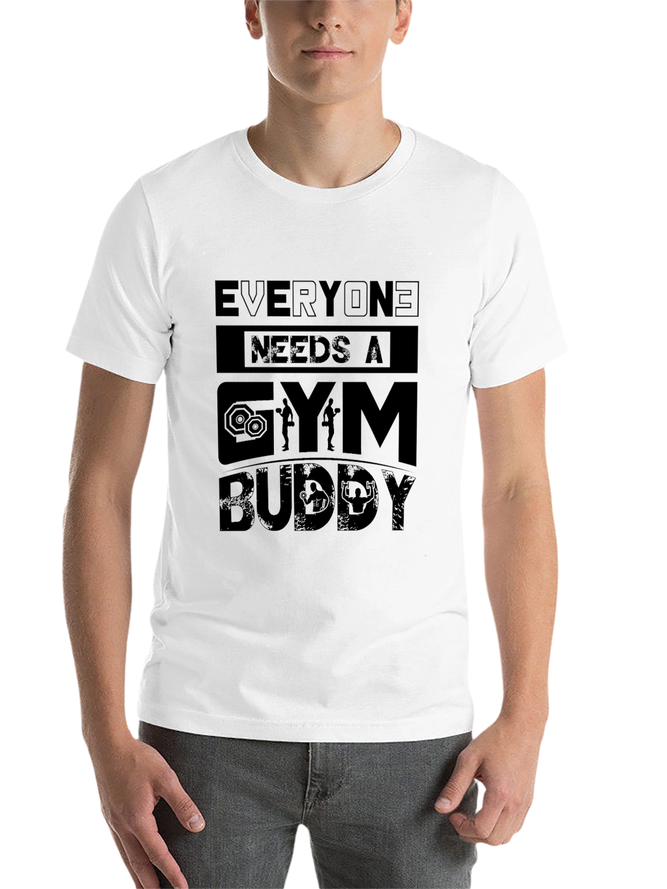 Black Gym Buddy T-Shirt - Everyone Needs One view 14