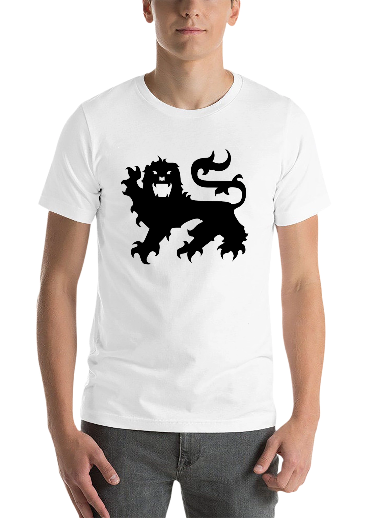 Black Lion Crest Graphic Tee - Black view 14