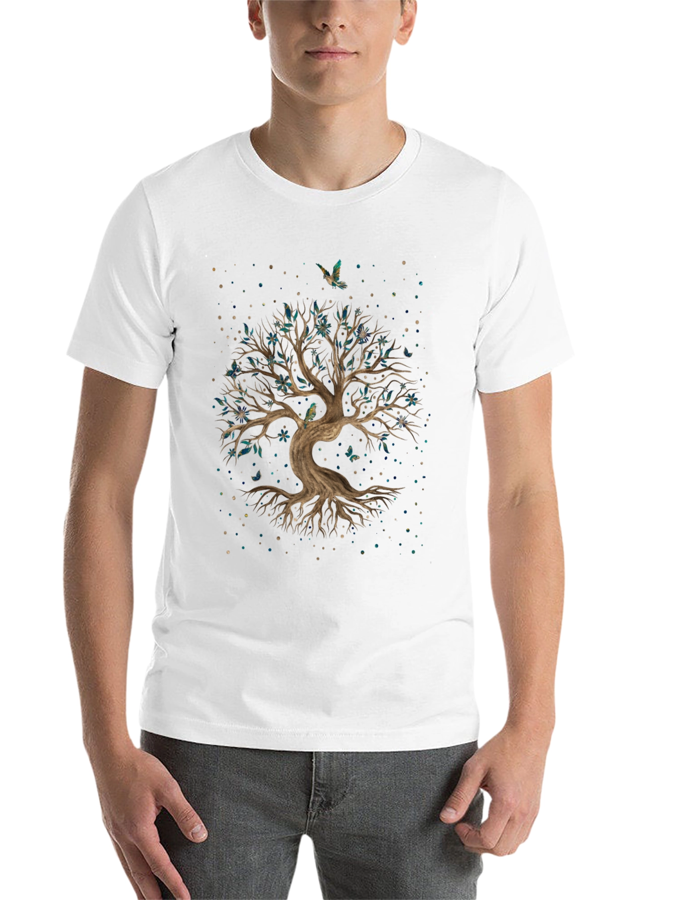Black Enchanted Tree Graphic Tee - Nature Inspired Design view 14