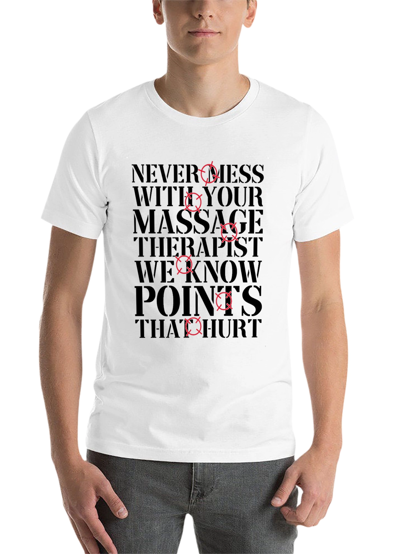 Black Massage Therapist T-Shirt: Never Mess With Us! view 14