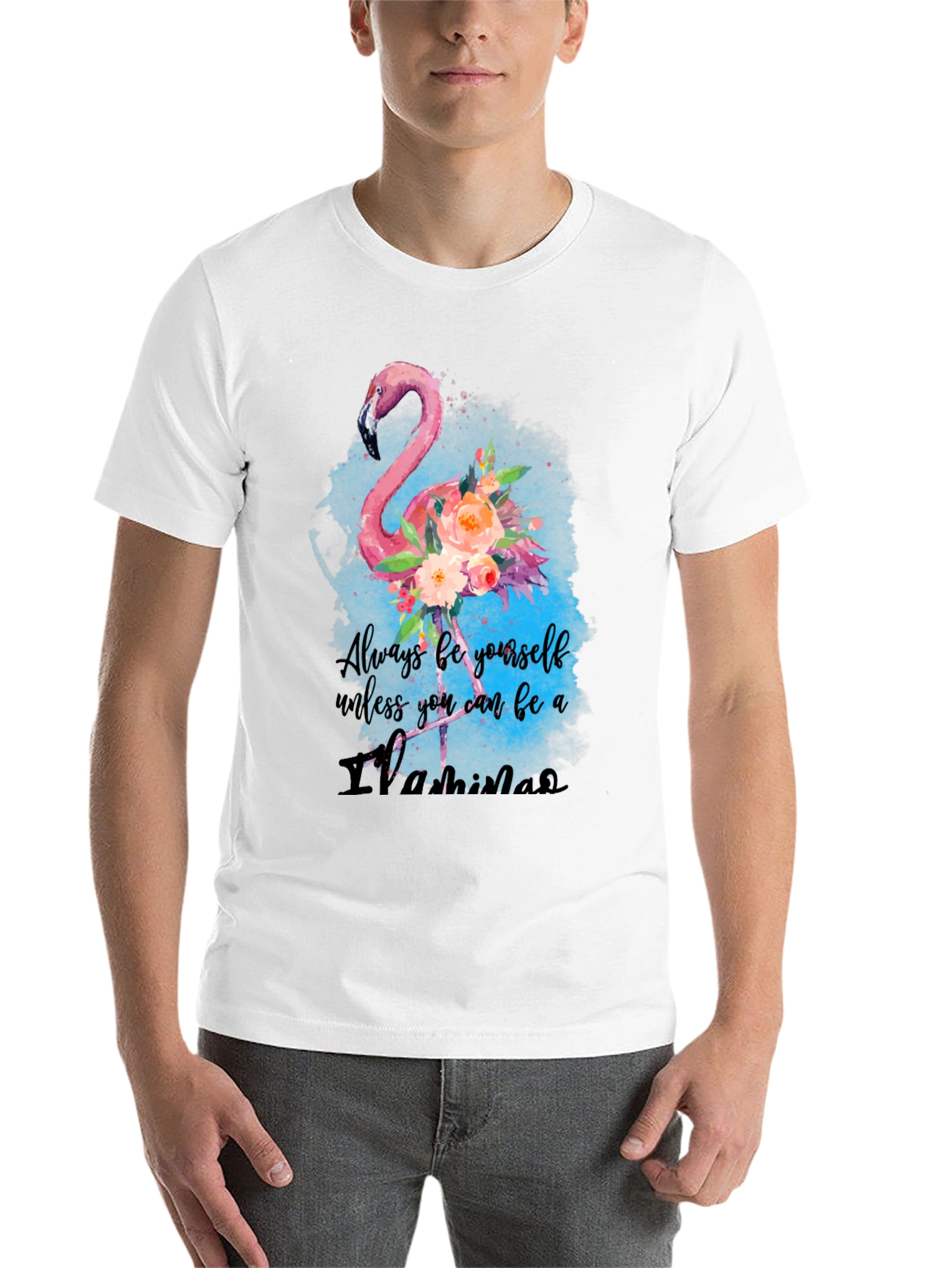 Black Always Be A Flamingo T-Shirt - Unique Design view 14