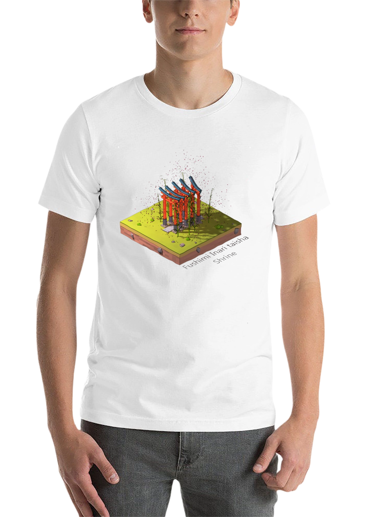 Black Fushimi Inari Shrine Graphic T-Shirt view 14