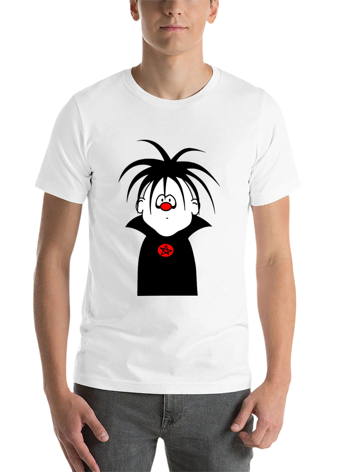 Black Cartoon Vampire T-Shirt - Men's Black Graphic Tee view 14