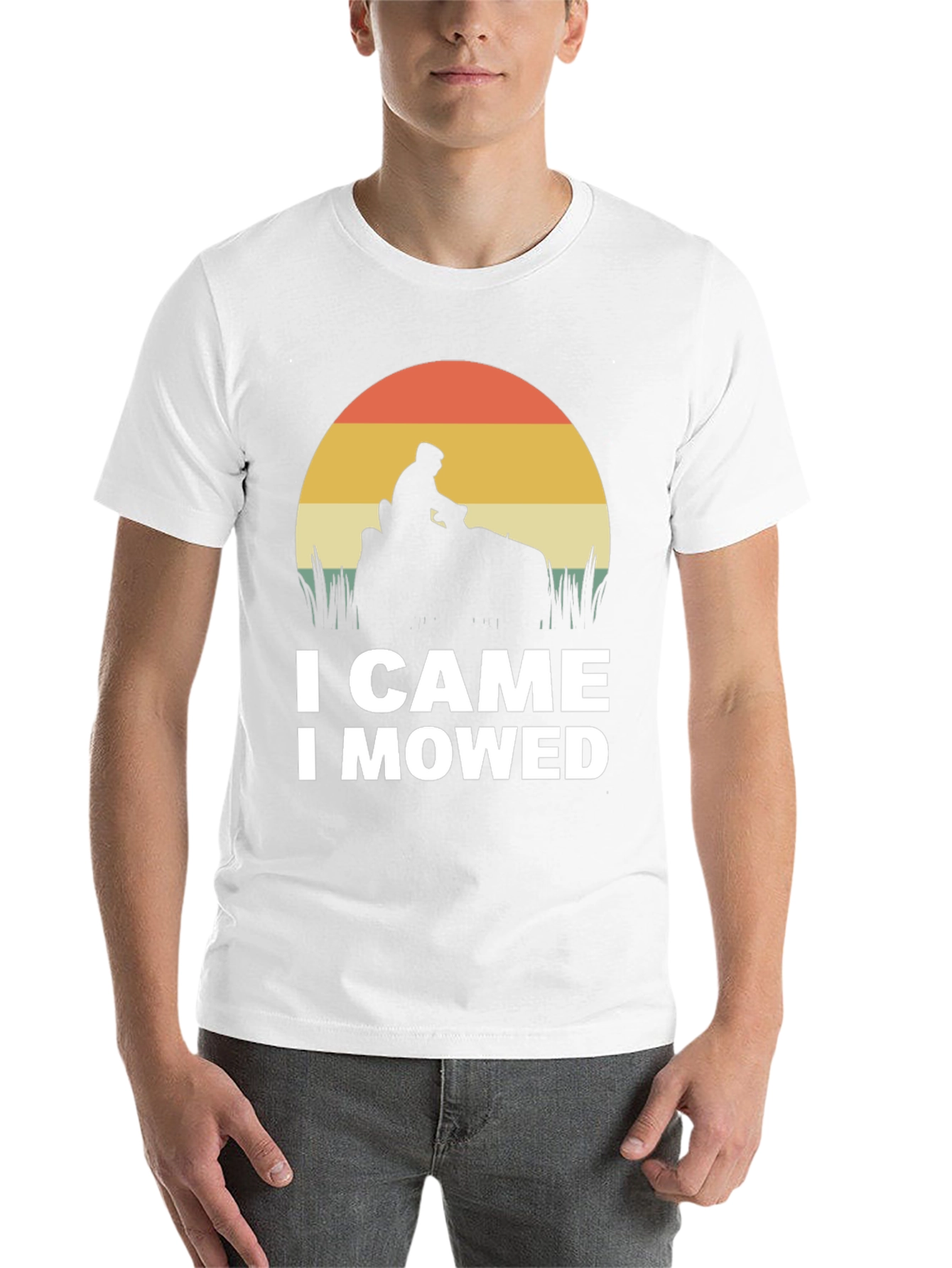 Black I Came I Mowed T-Shirt - Funny Lawn Mowing Tee view 14