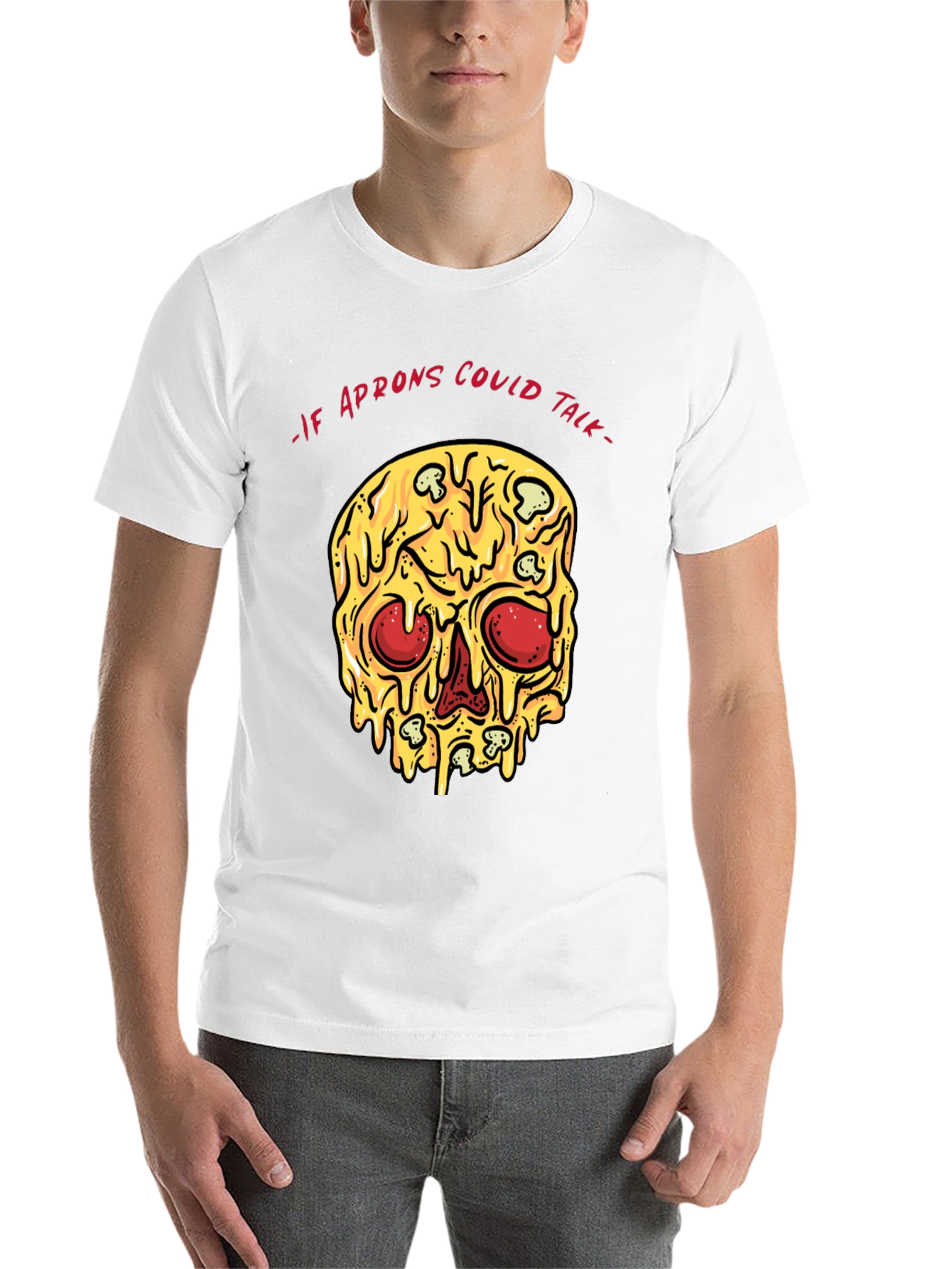 Black Pizza Skull T-Shirt - If Aprons Could Talk view 14