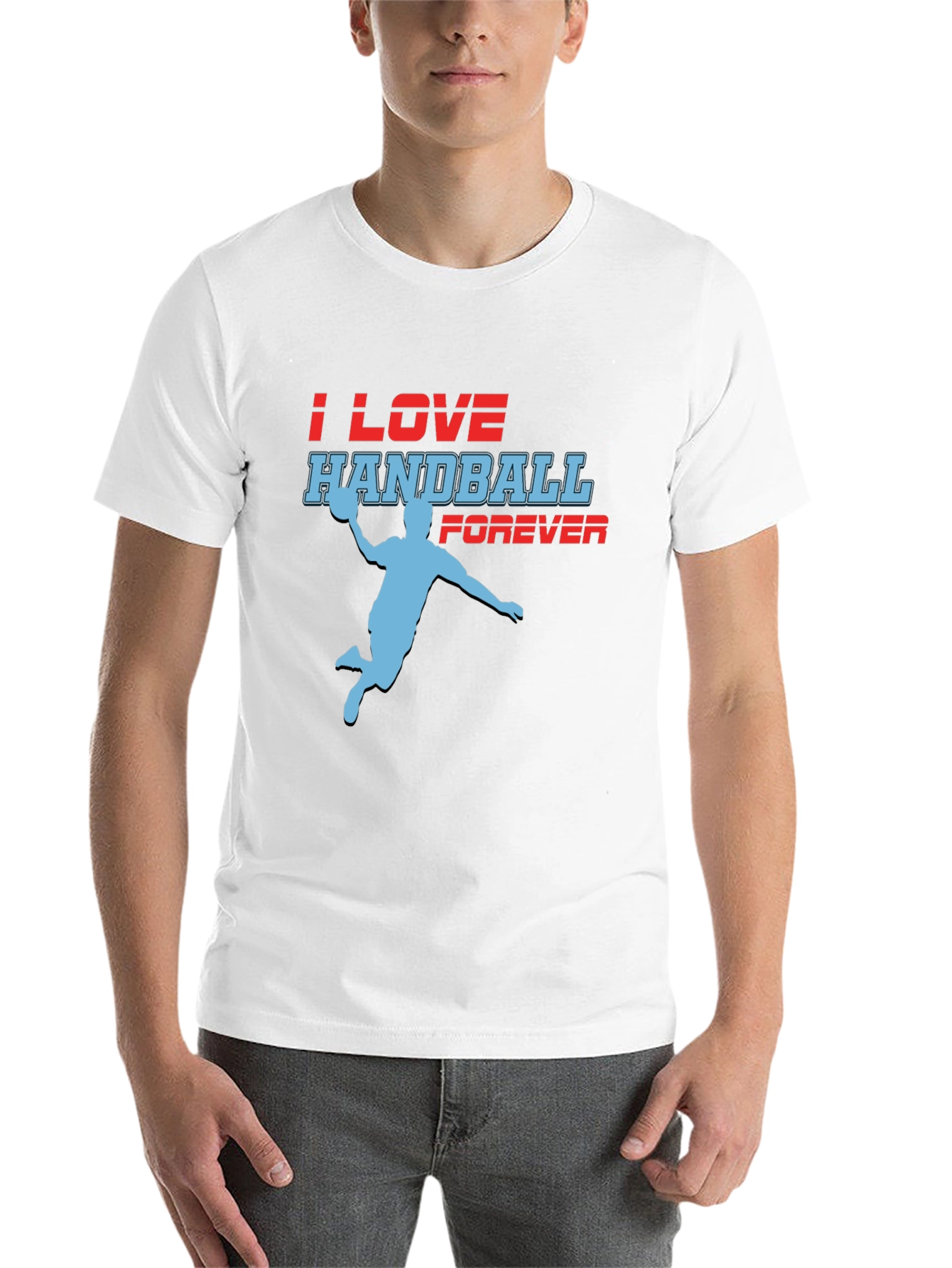 Black Handball Fan T-Shirt - I Love Handball Forever view 14
