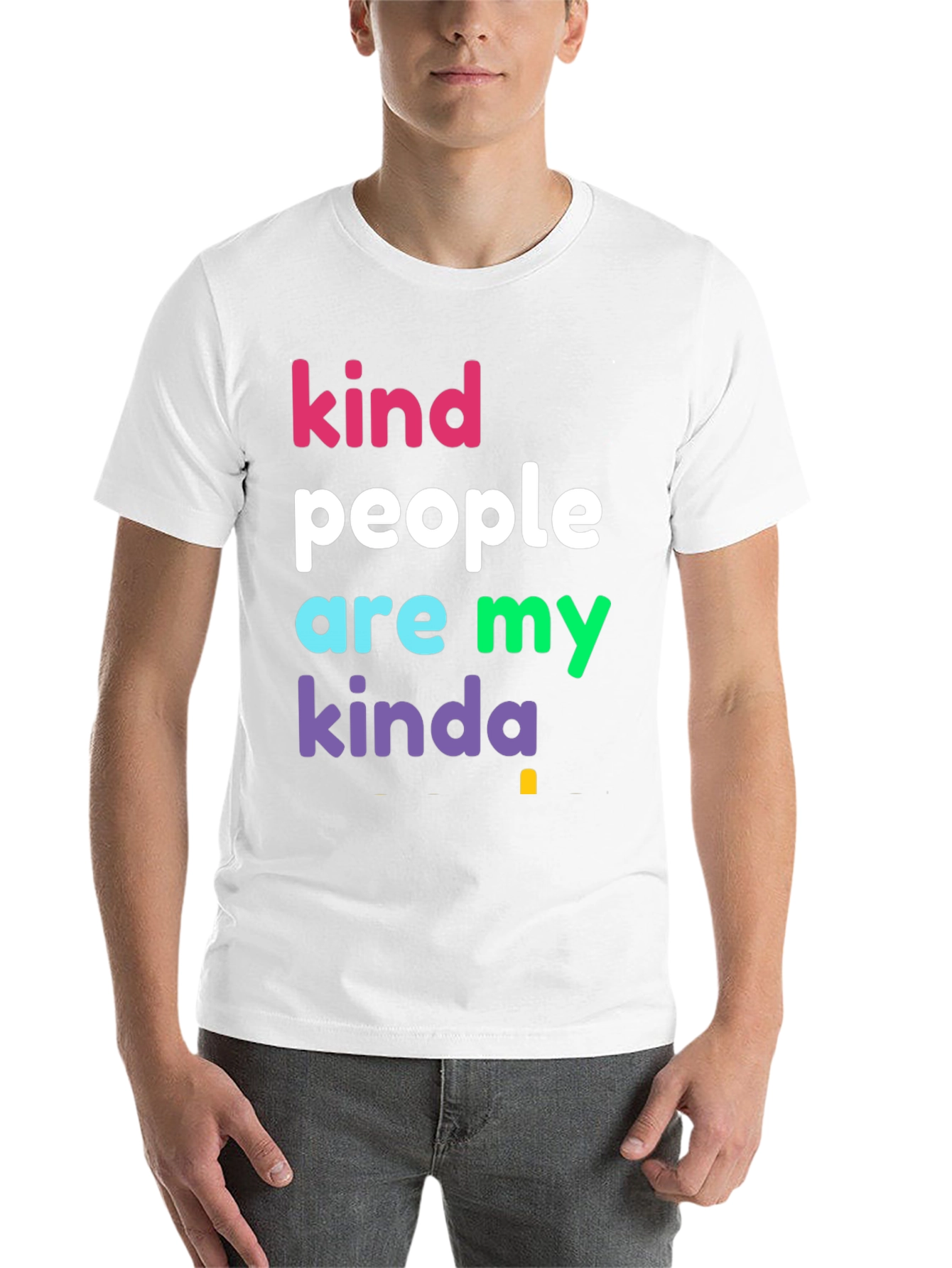 Black Kind People T-Shirt - Colorful Graphic Tee view 14