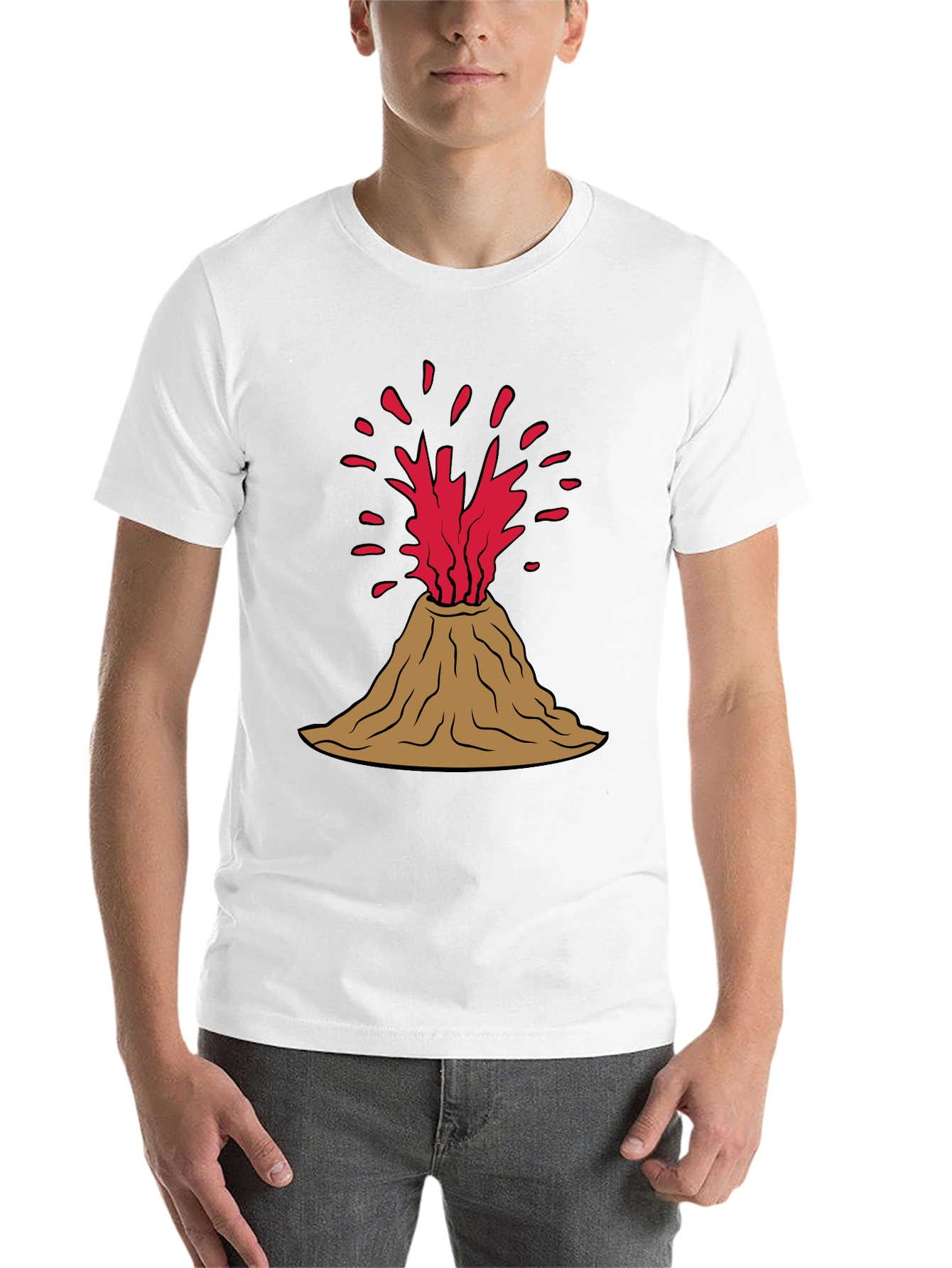 Black Volcano Graphic T-Shirt - Erupting Style! view 14