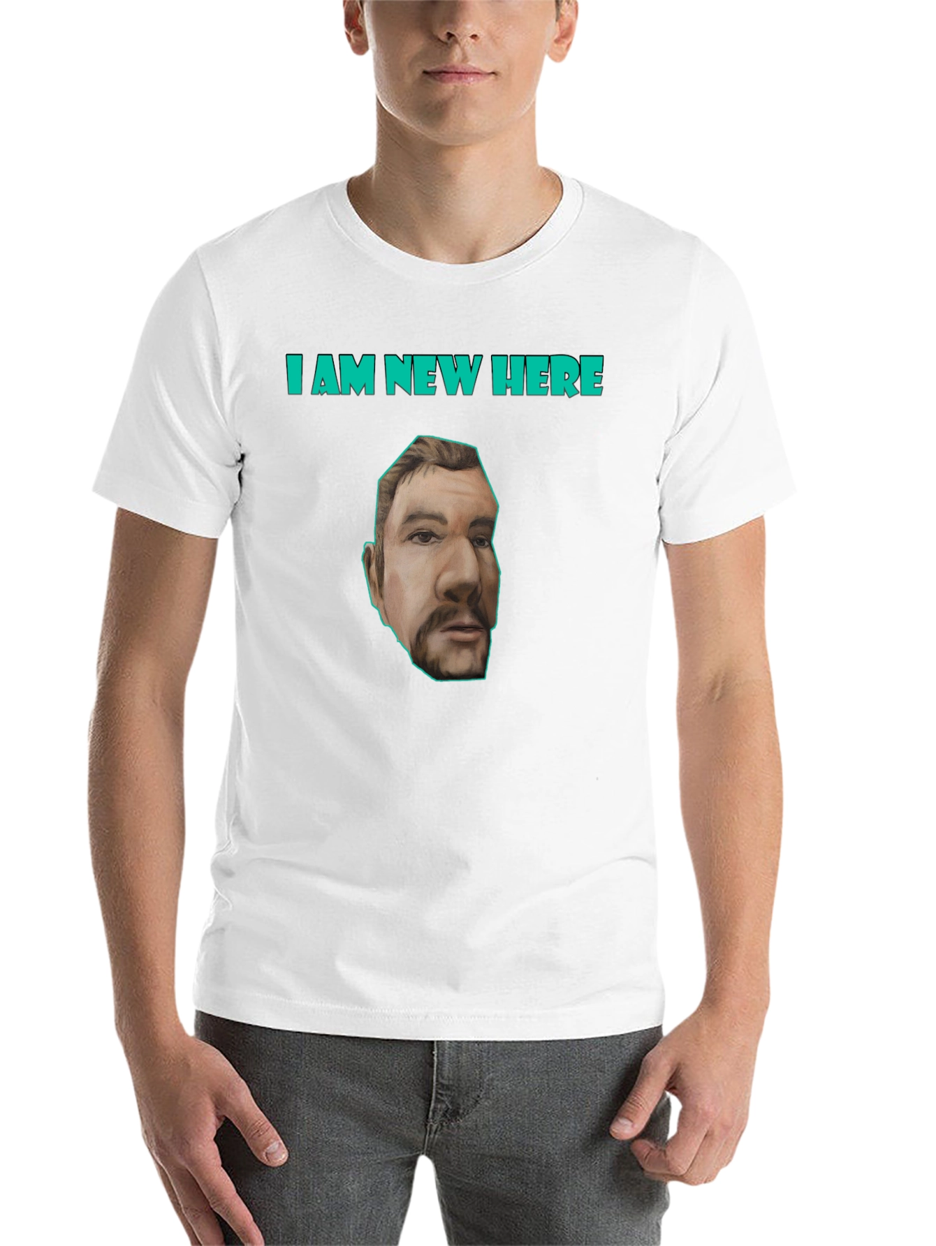 Black I Am New Here T-Shirt view 14
