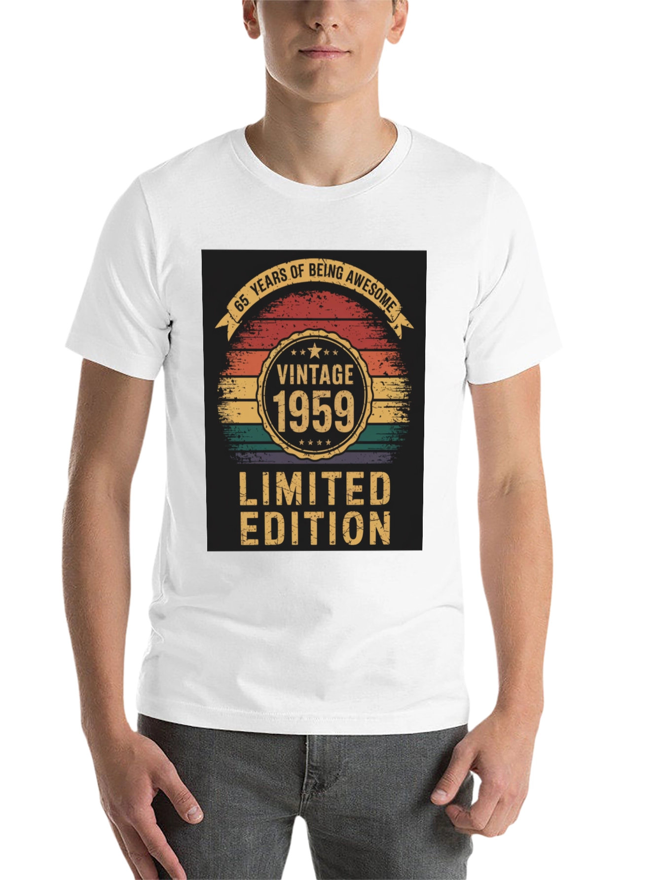 Black Vintage 1959 Limited Edition 65th Birthday T-Shirt view 14