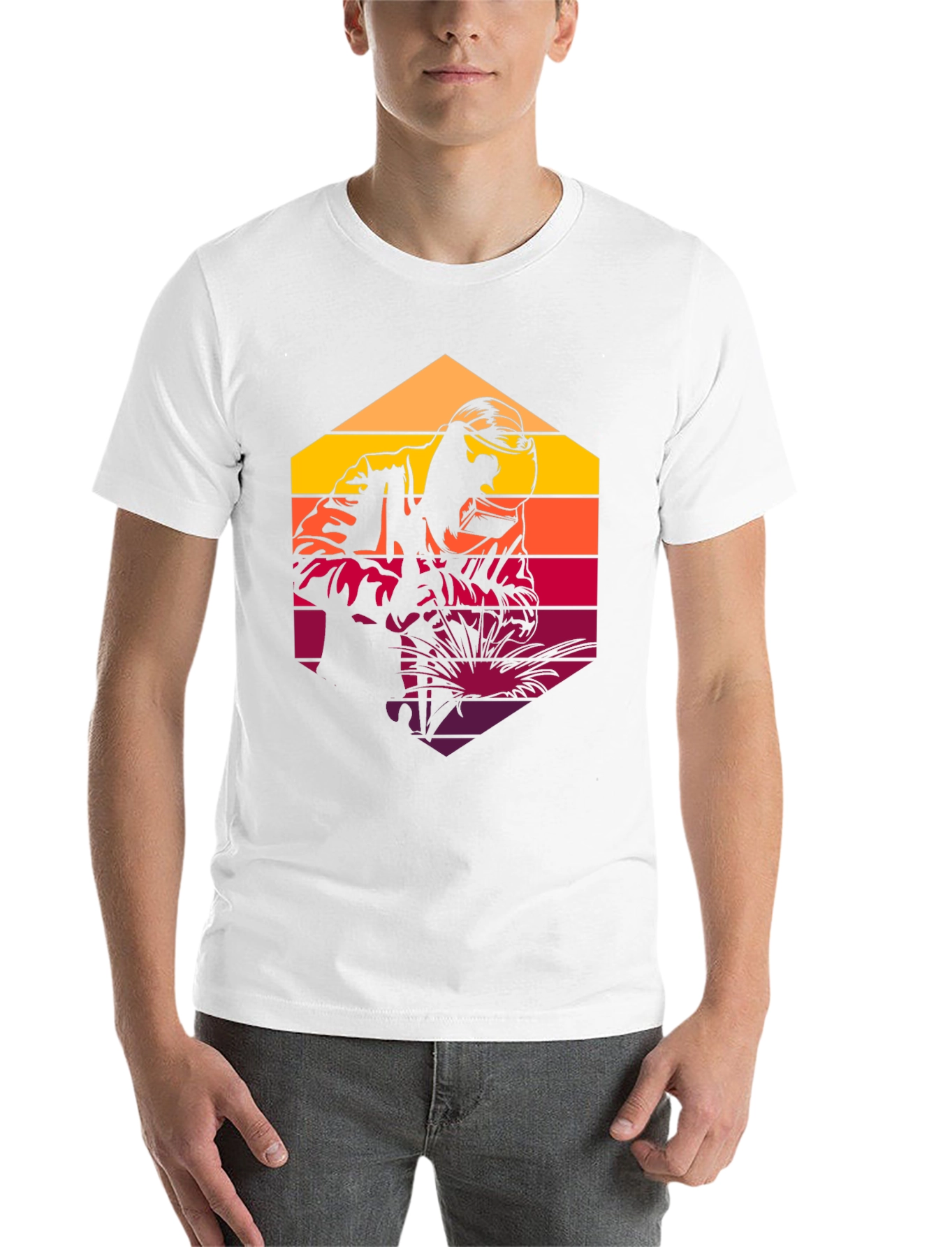 Black Retro Welder Graphic T-Shirt - Black view 14