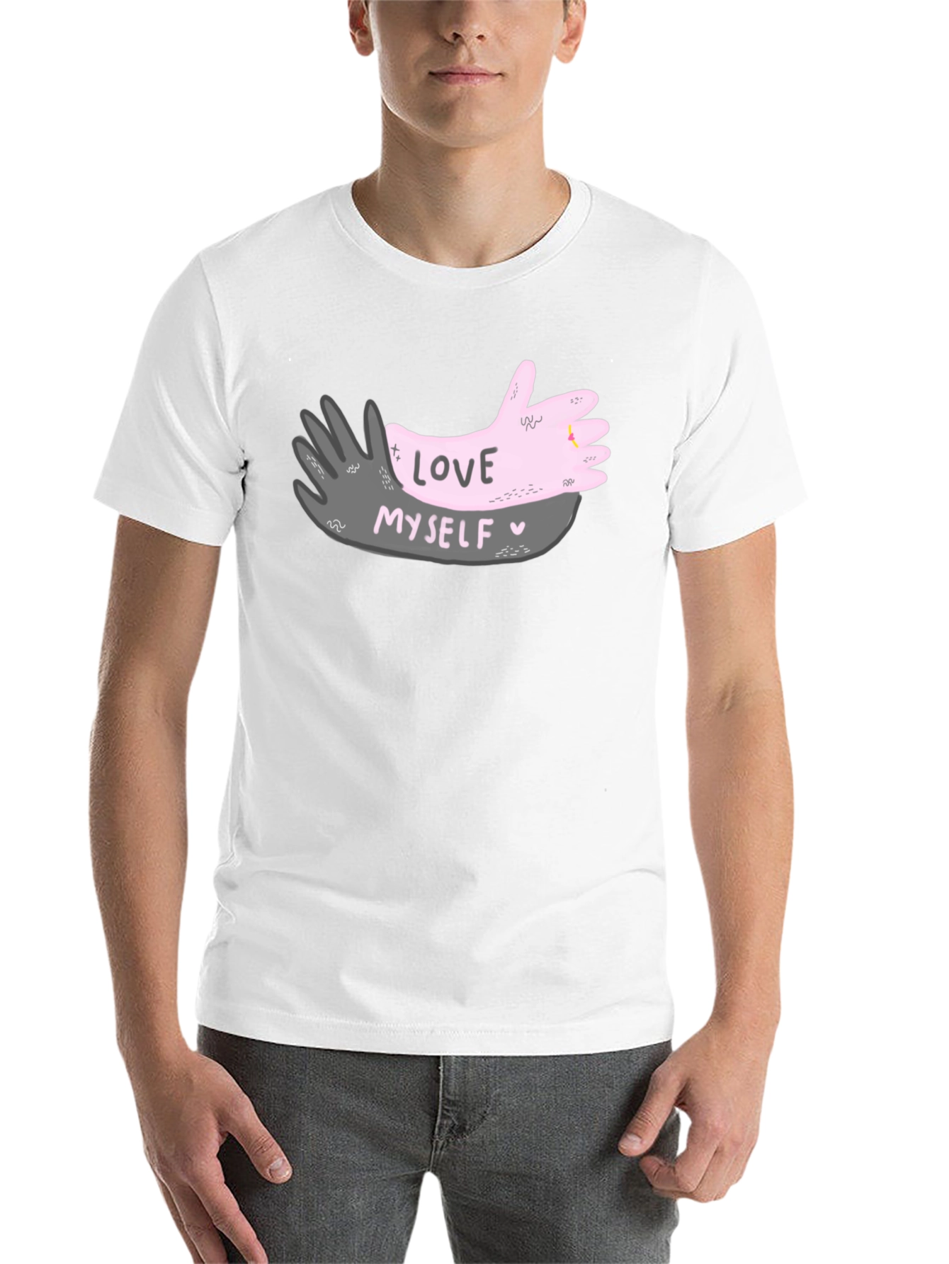 Black Love Myself Graphic T-Shirt view 14