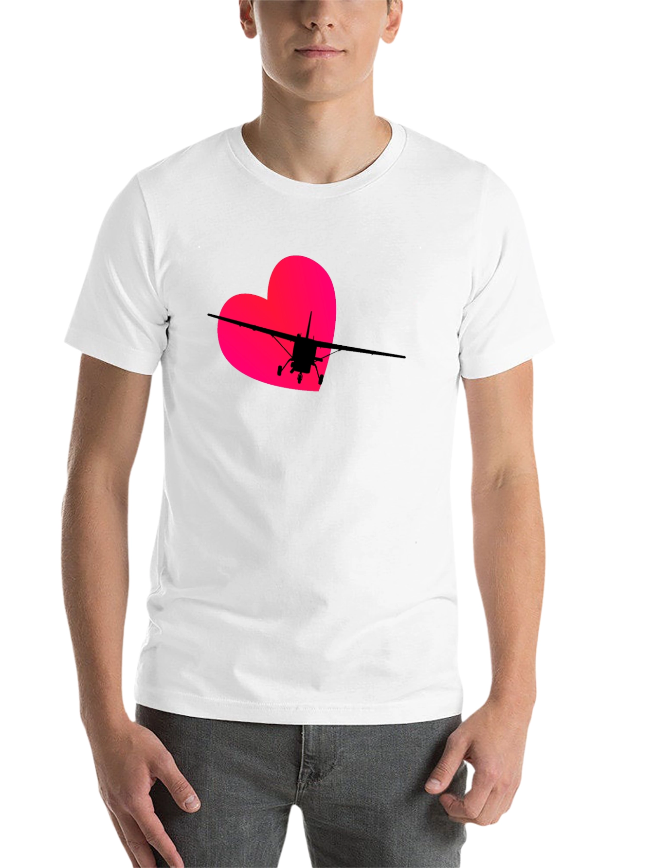 Black Pilot Heart T-Shirt - Aviation Love view 14