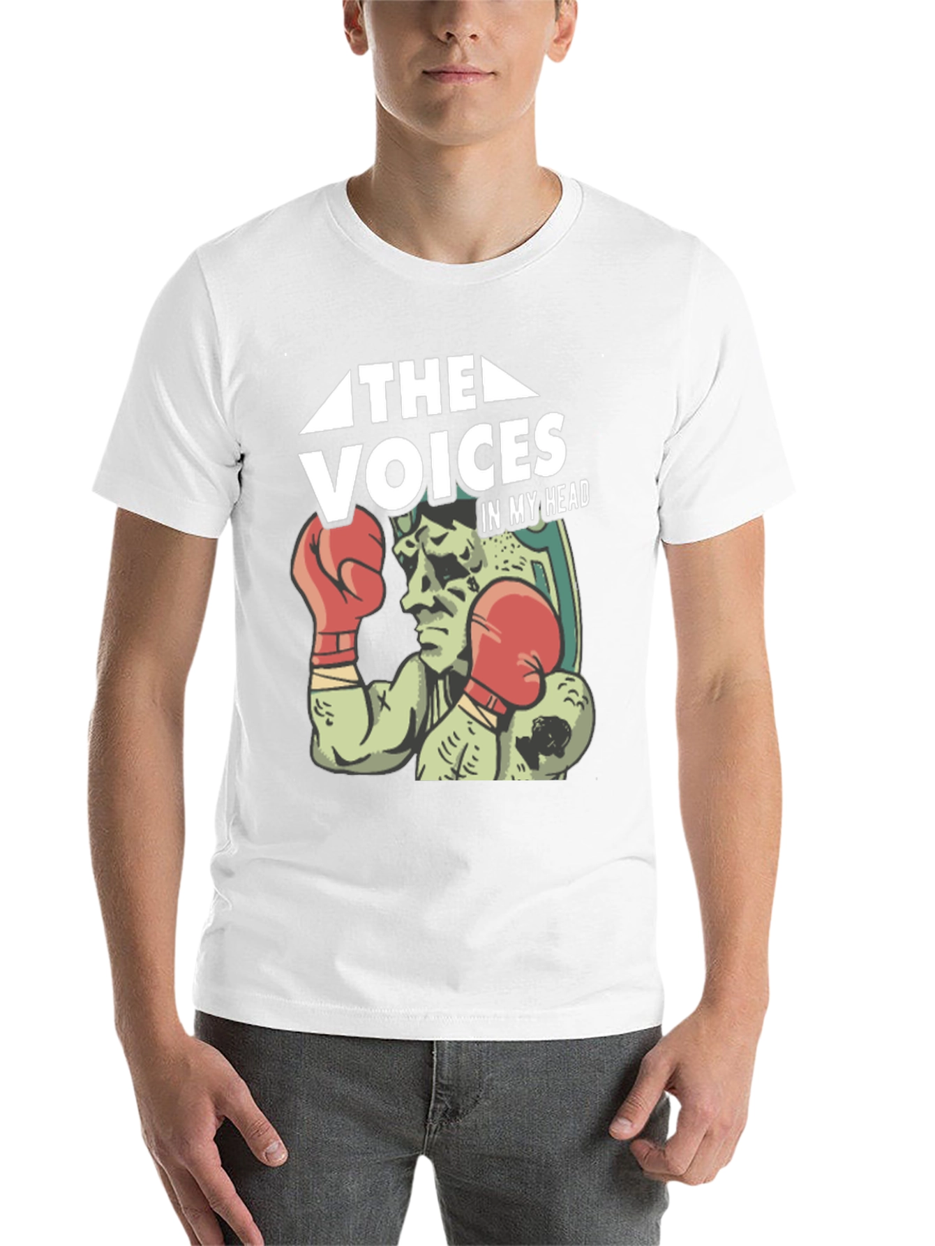 Black The Voices in My Head T-Shirt - Boxer Graphic Tee view 14