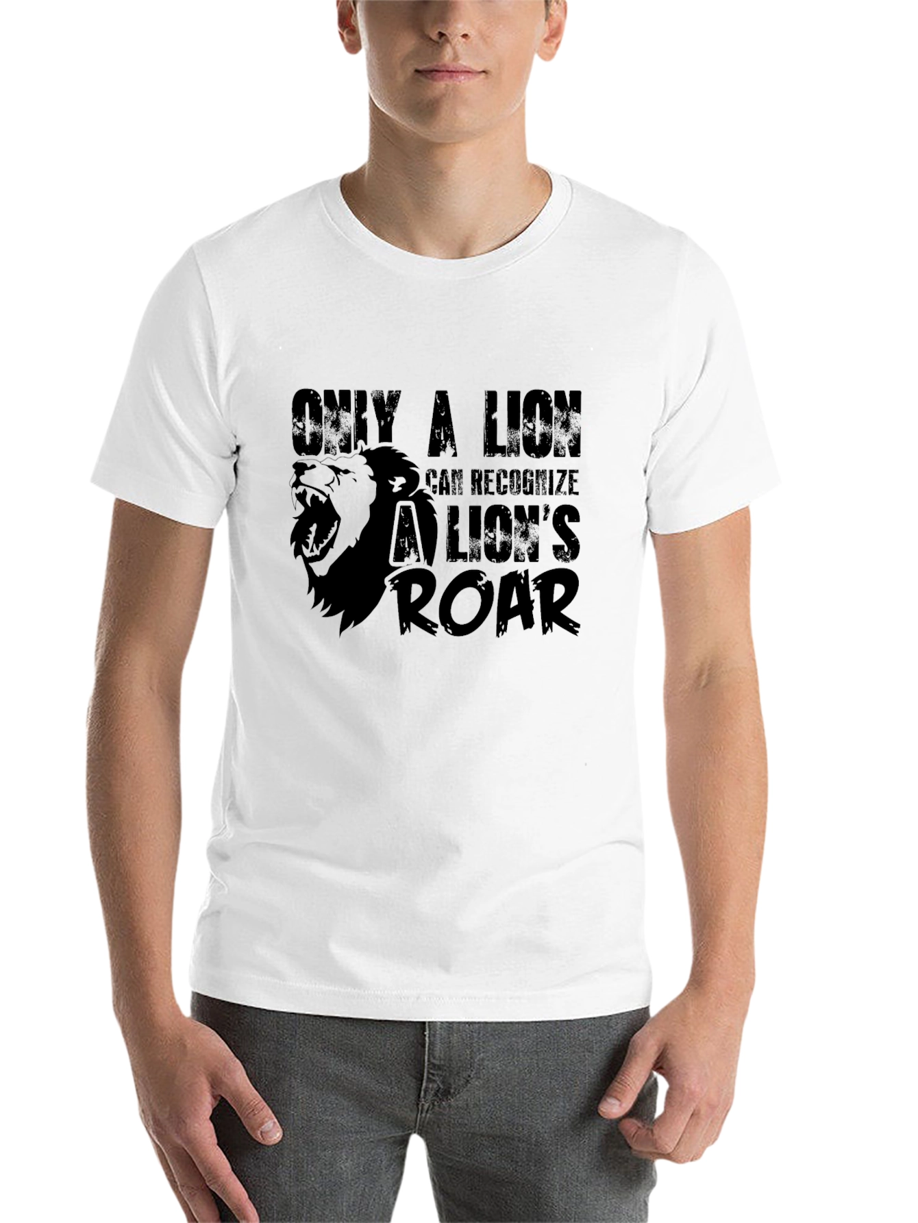 Black Lion Roar Graphic T-Shirt - Black view 14