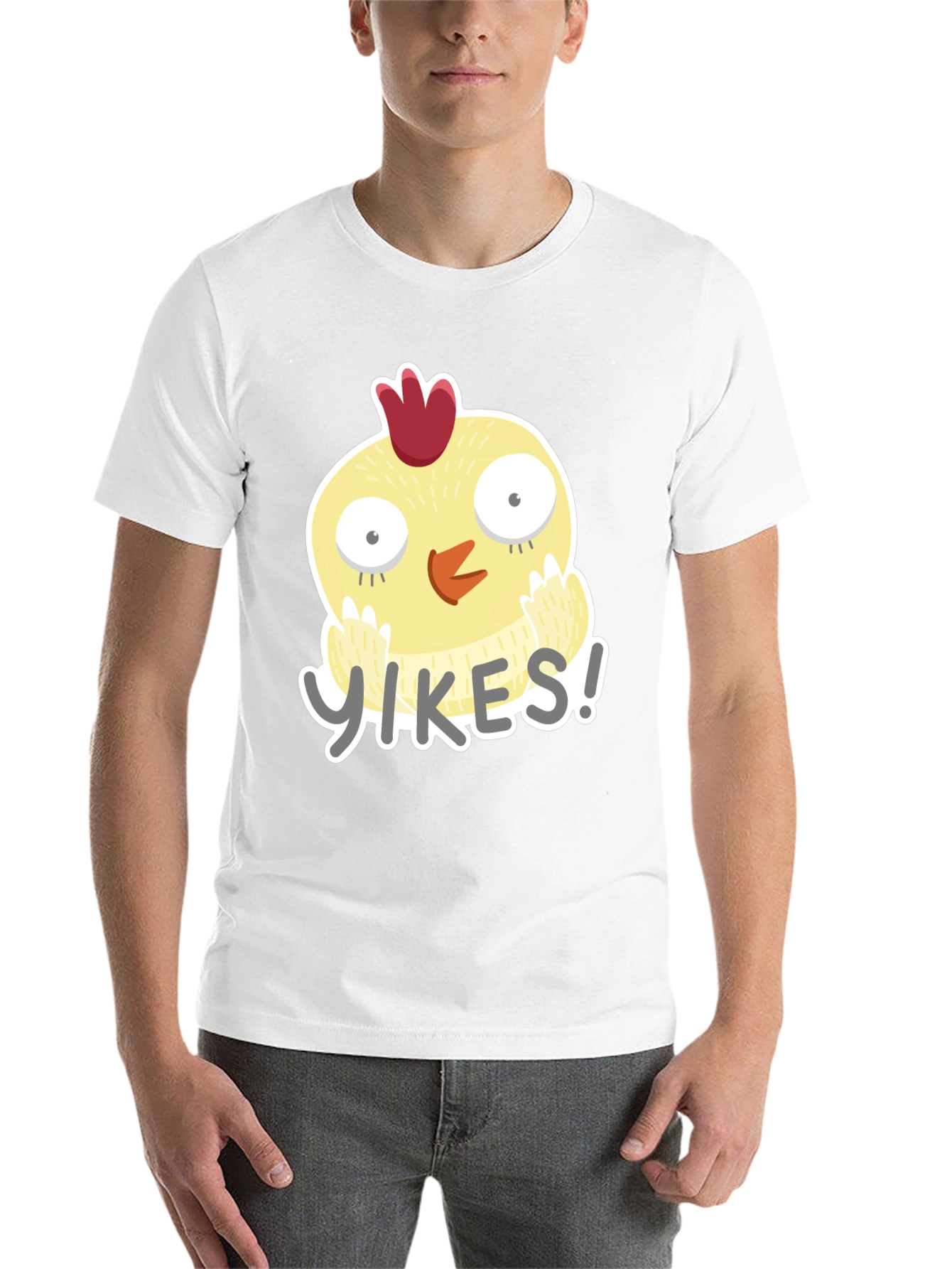 Black Yikes Chicken Graphic Tee - Black Cotton T-Shirt view 14