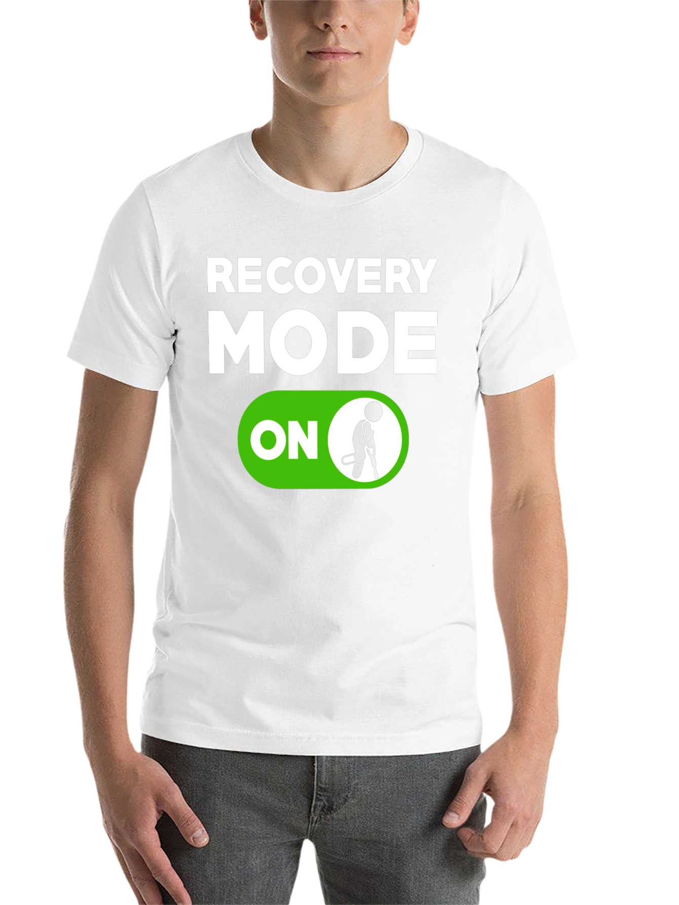 Black Recovery Mode ON T-Shirt - Funny Get Well Soon Gift view 14