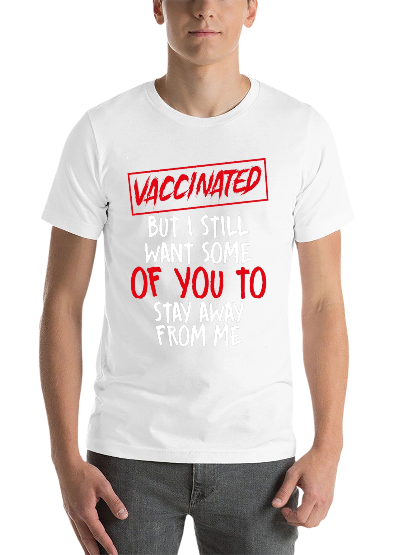 Black Vaccinated Funny Graphic T-Shirt view 14