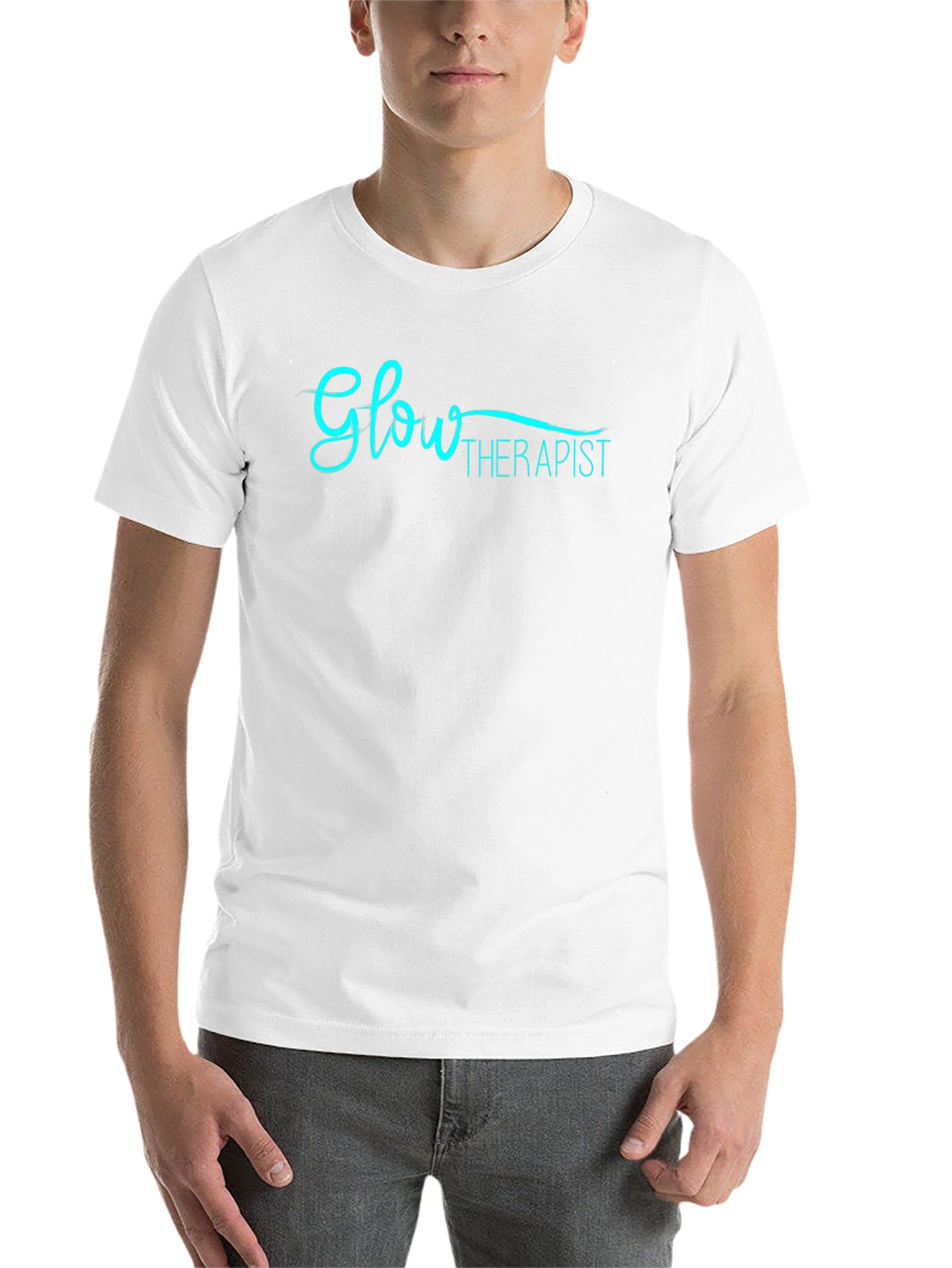 Black Glow Therapist Black T-Shirt view 14