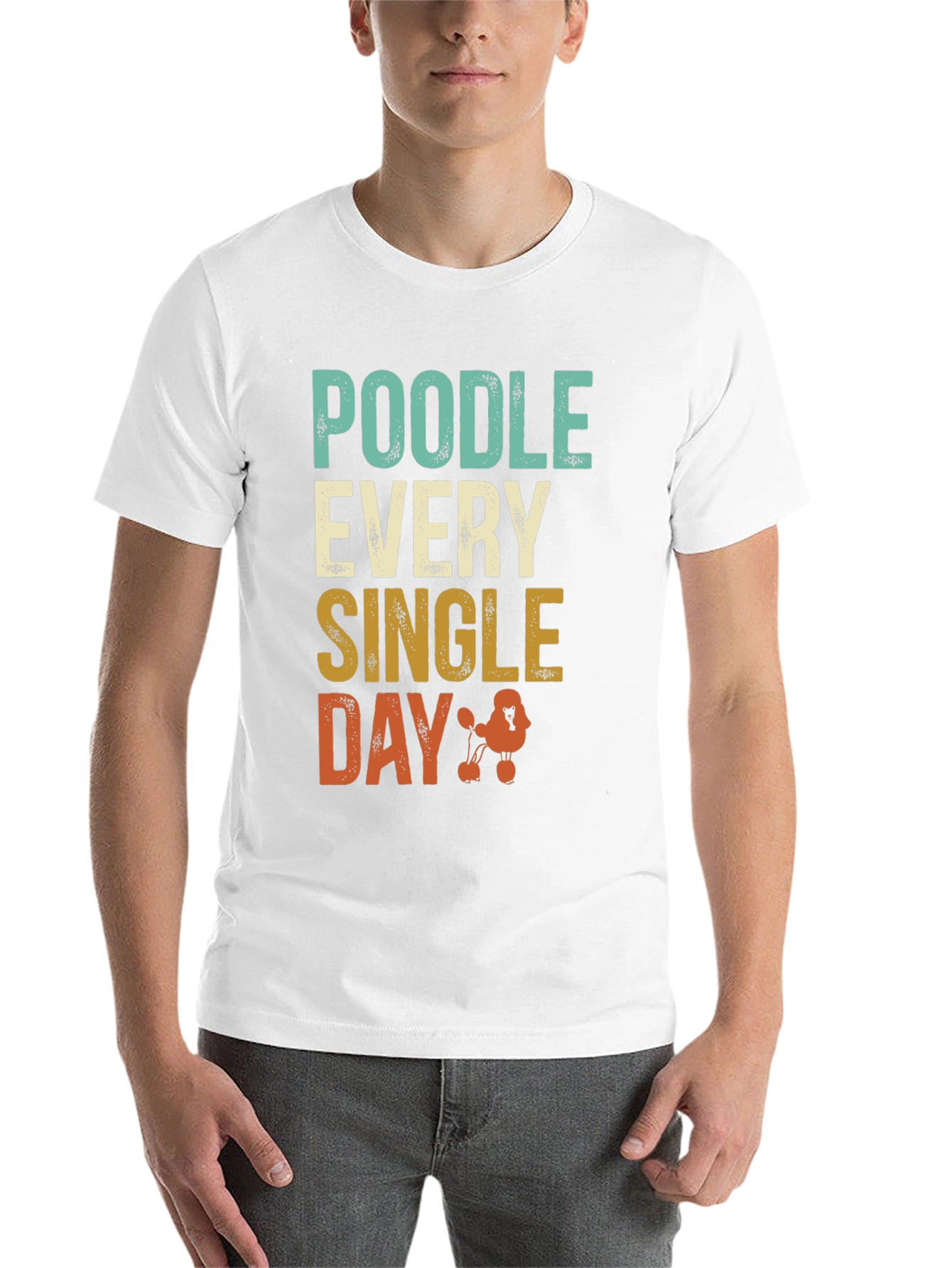 Black Poodle Every Single Day Black T-Shirt view 14