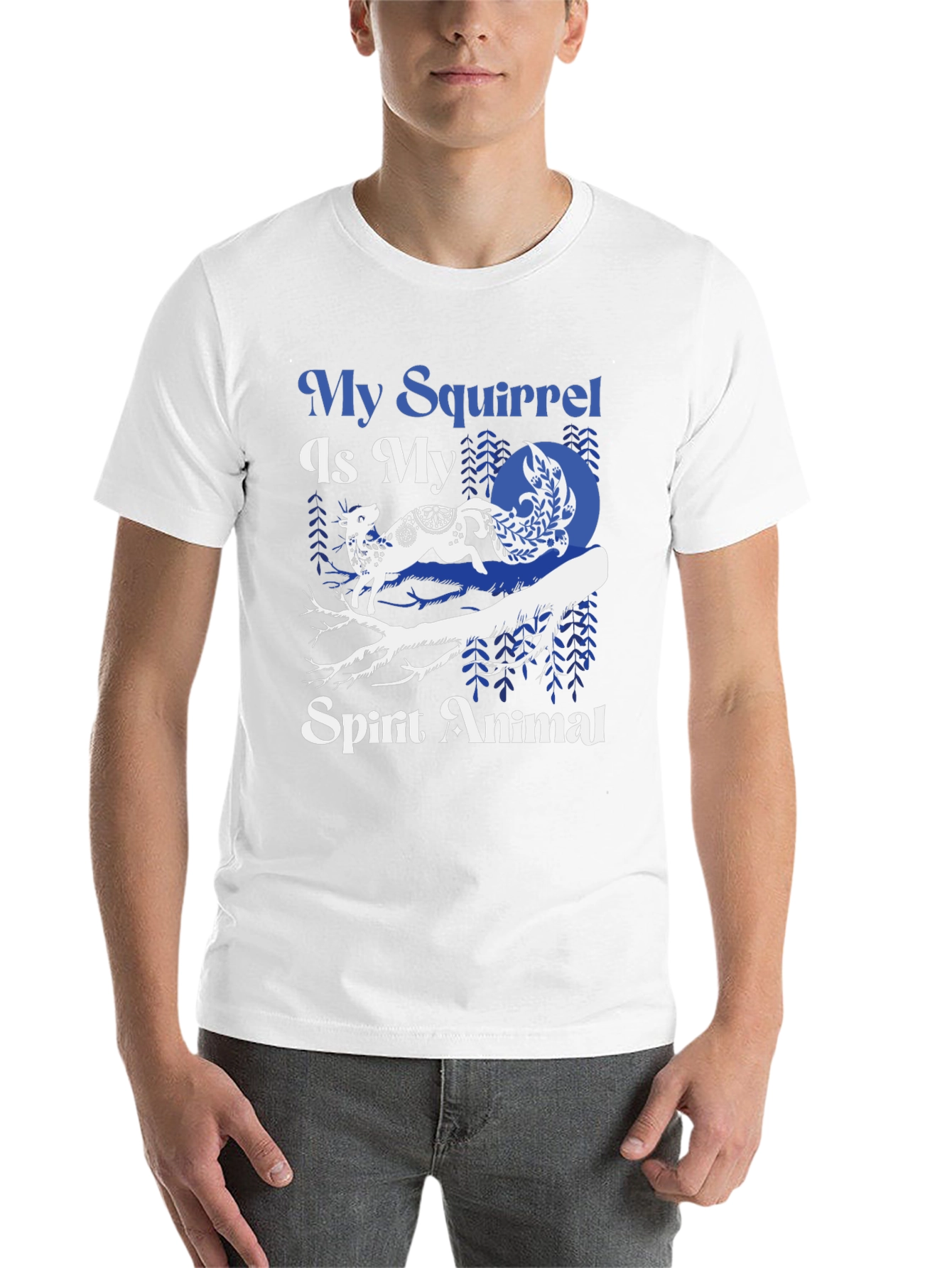 Black My Squirrel Is My Spirit Animal Black Tee view 14