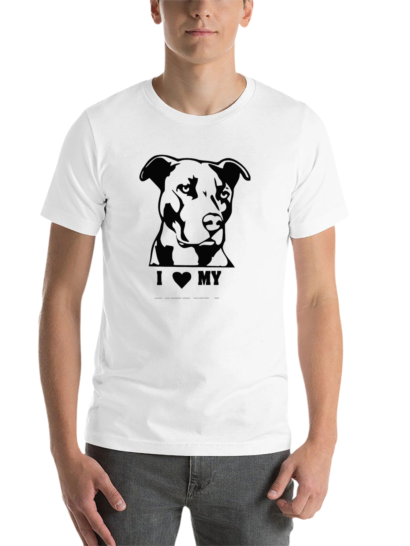 Black I Love My Dog Black T-Shirt view 14