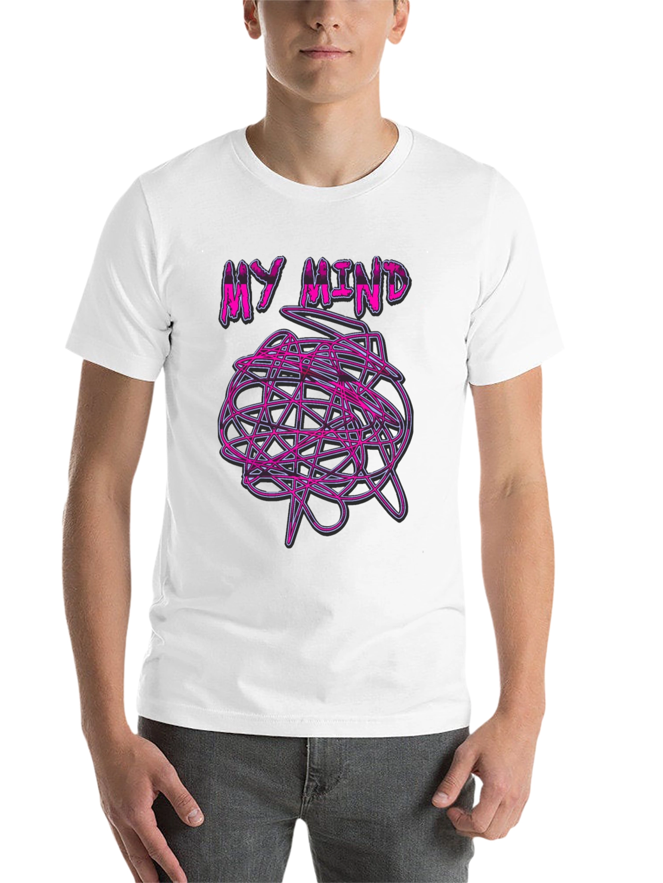 Black My Mind Graphic T-Shirt - Chaotic Brain Design view 14