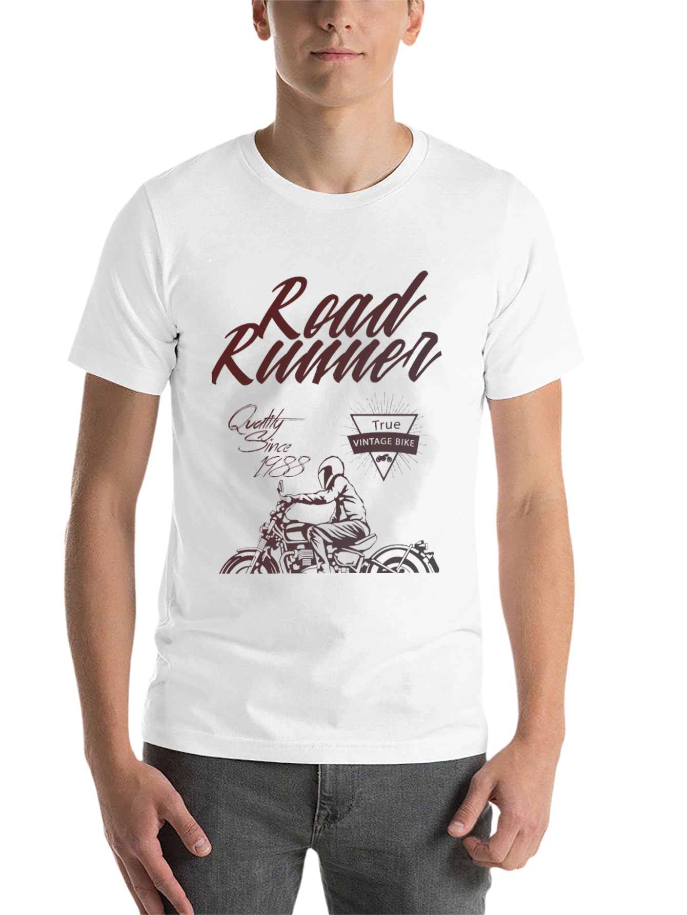Black Road Runner Vintage Bike T-Shirt - Black view 14