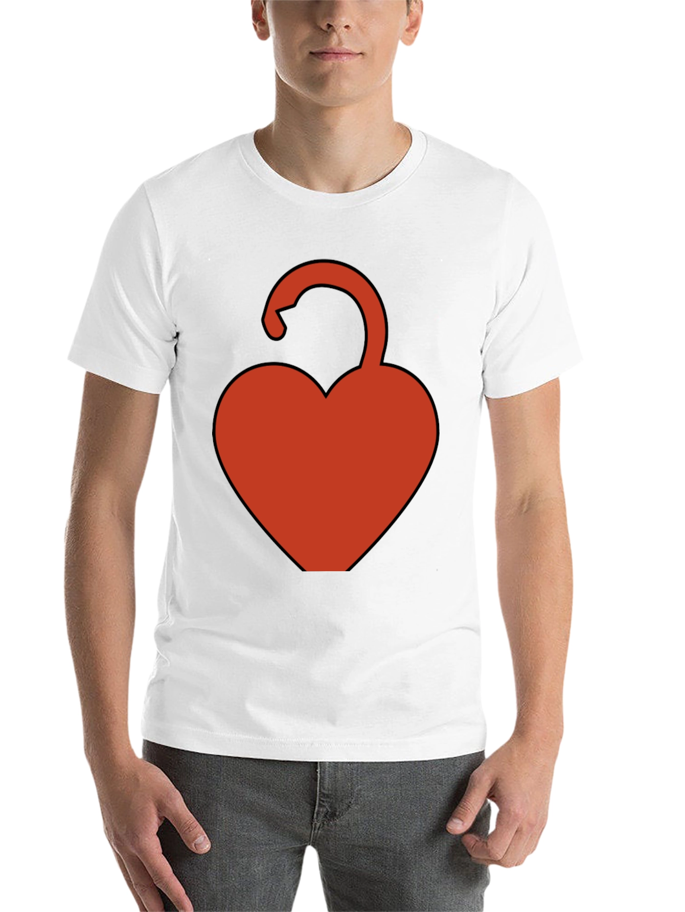 Black Heart Lock Graphic Tee - Black Casual Shirt view 14