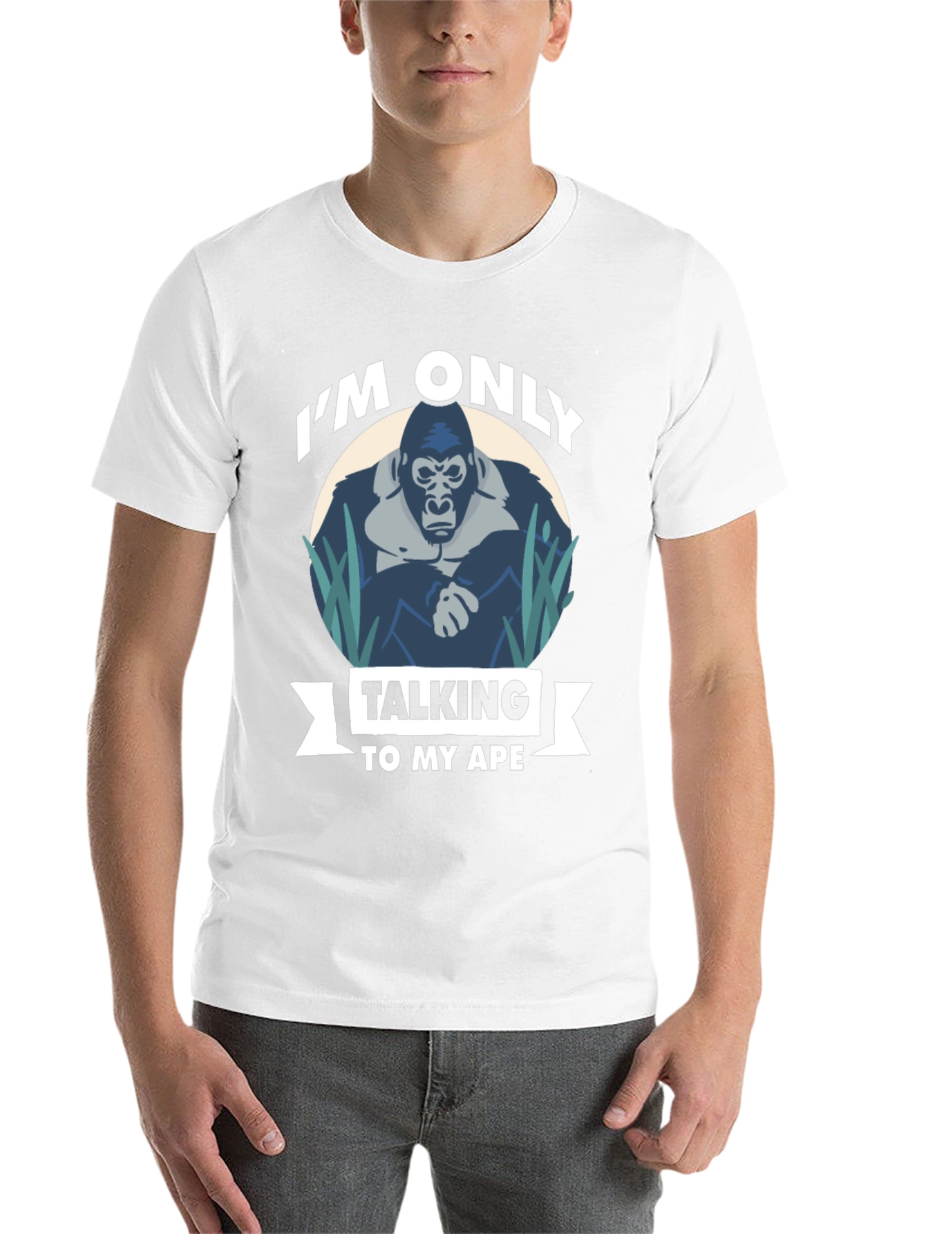 Black I'm Only Talking To My Ape T-Shirt view 14
