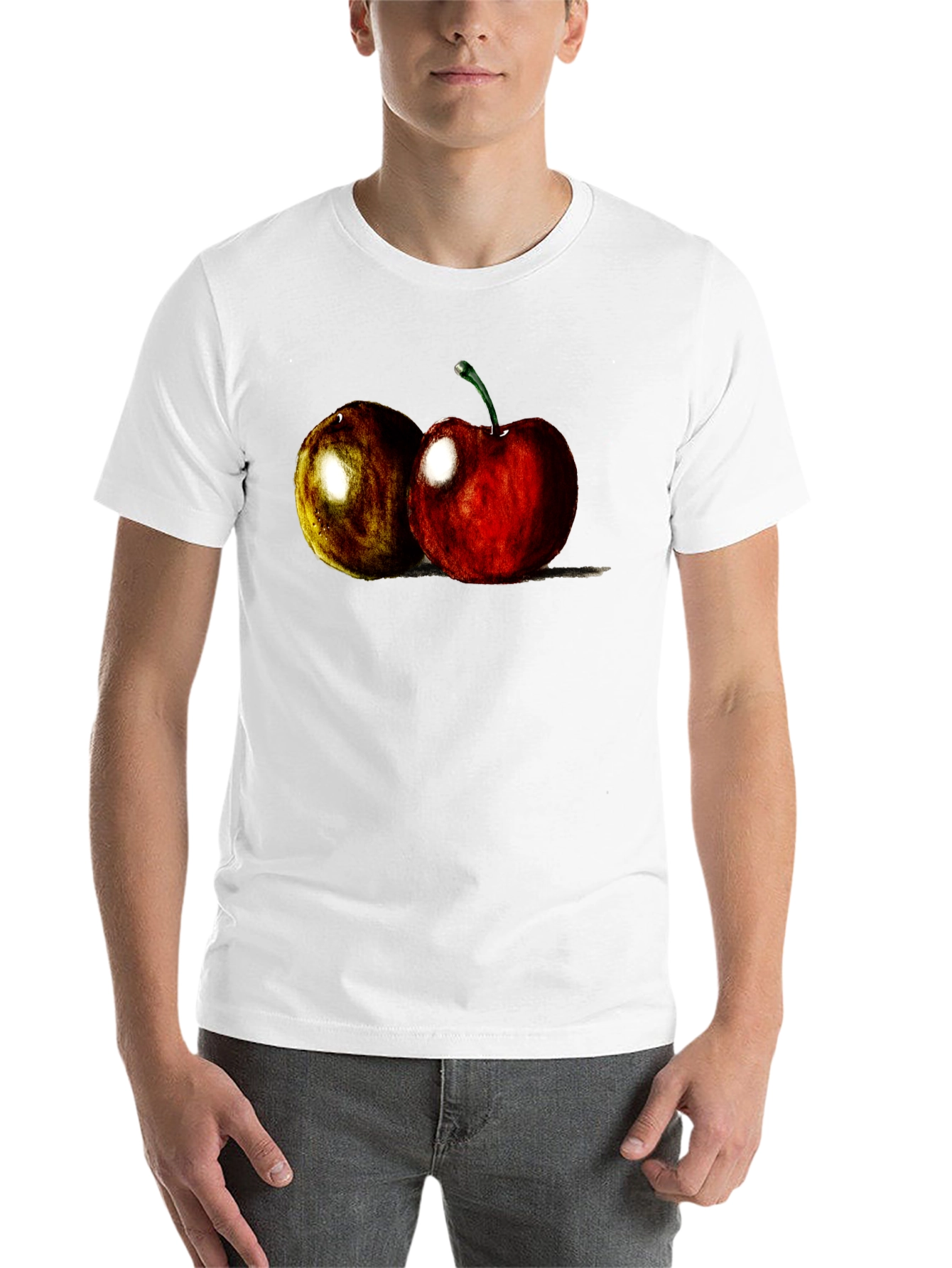 Black Cherry Fruit Graphic Tee - Soft Cotton Blend view 14