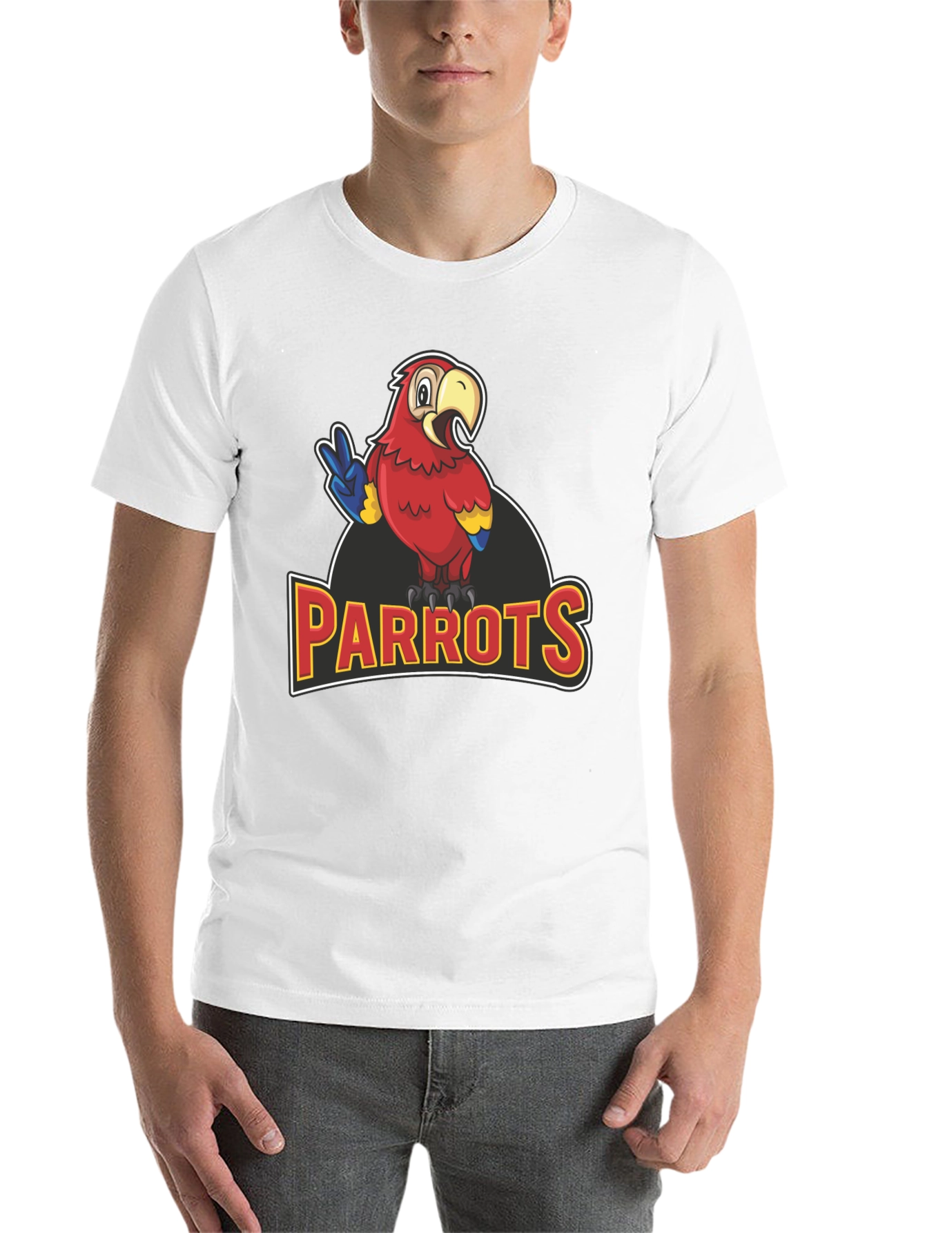 Black Parrots T-Shirt - Black Graphic Tee for Parrot Lovers view 14